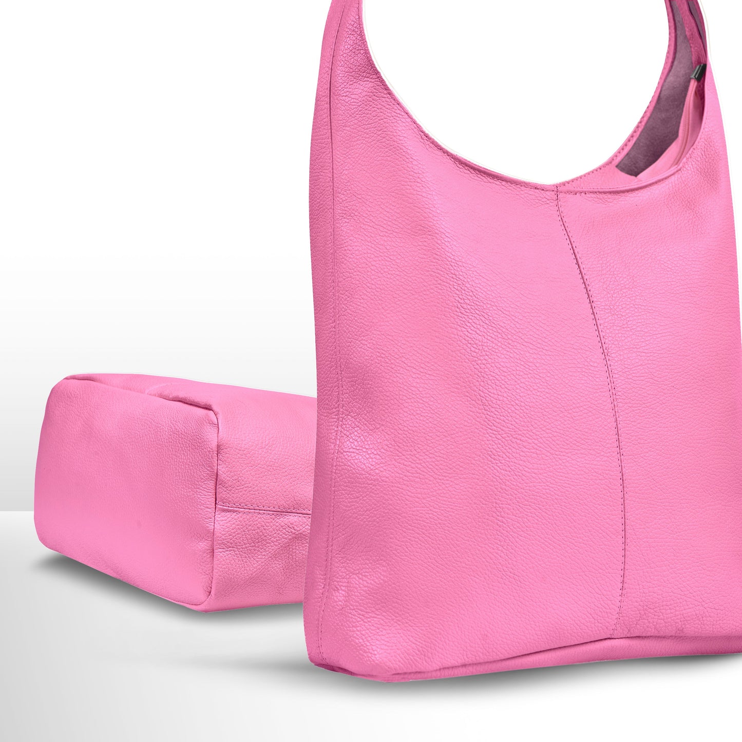 Italian Genuine Calf Leather Hobo Bag 011943