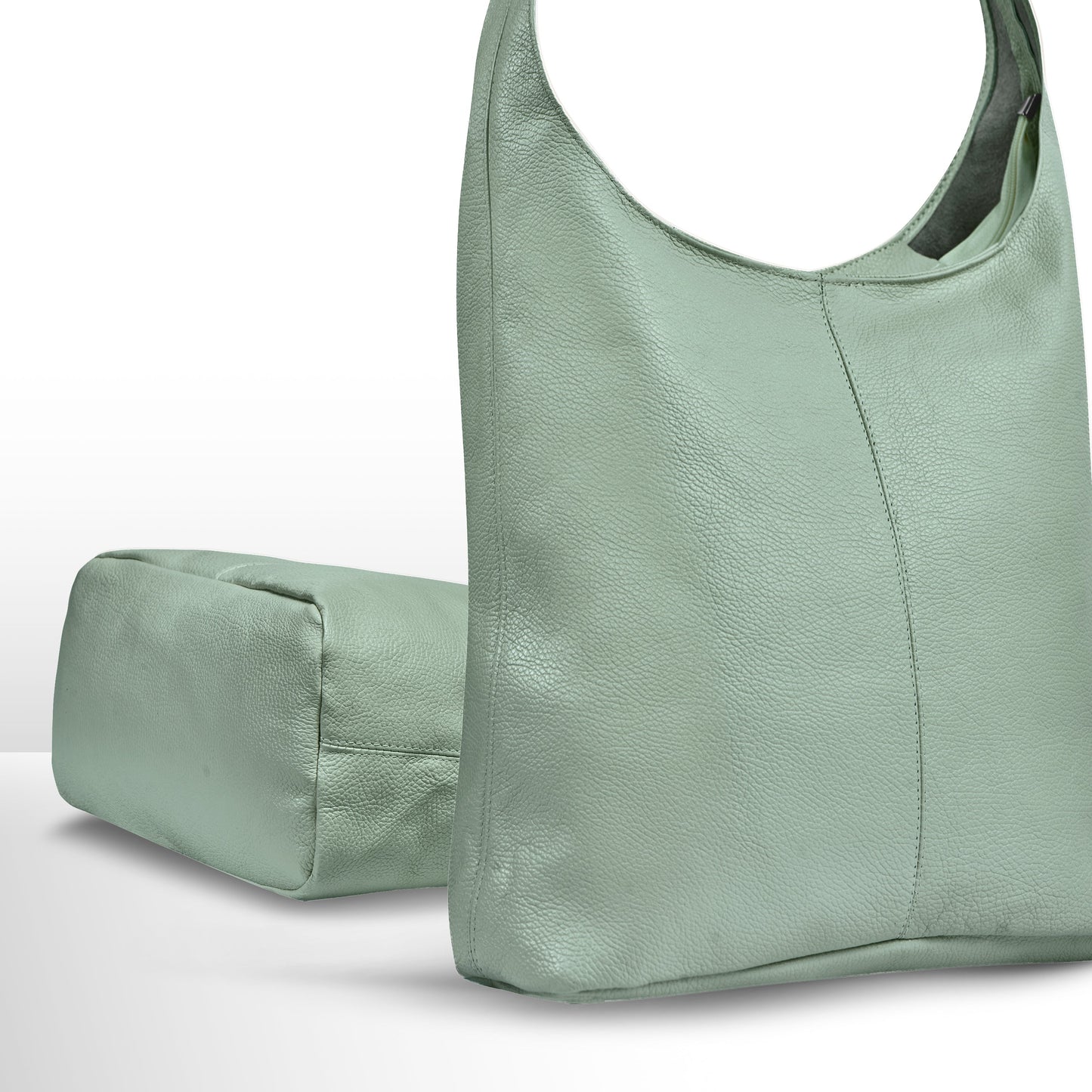 Italian Genuine Calf Leather Hobo Bag 011943
