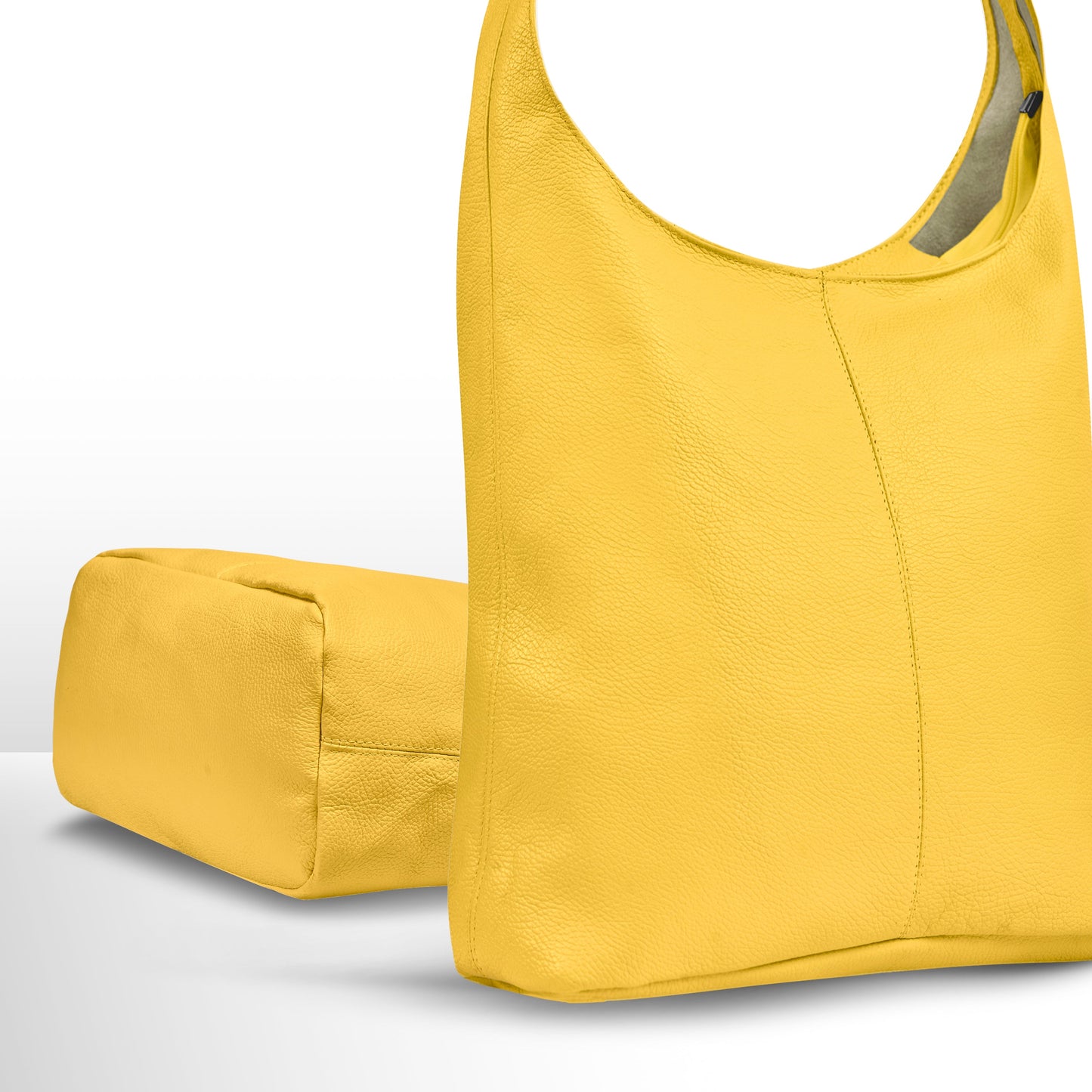Italian Genuine Calf Leather Hobo Bag 011943