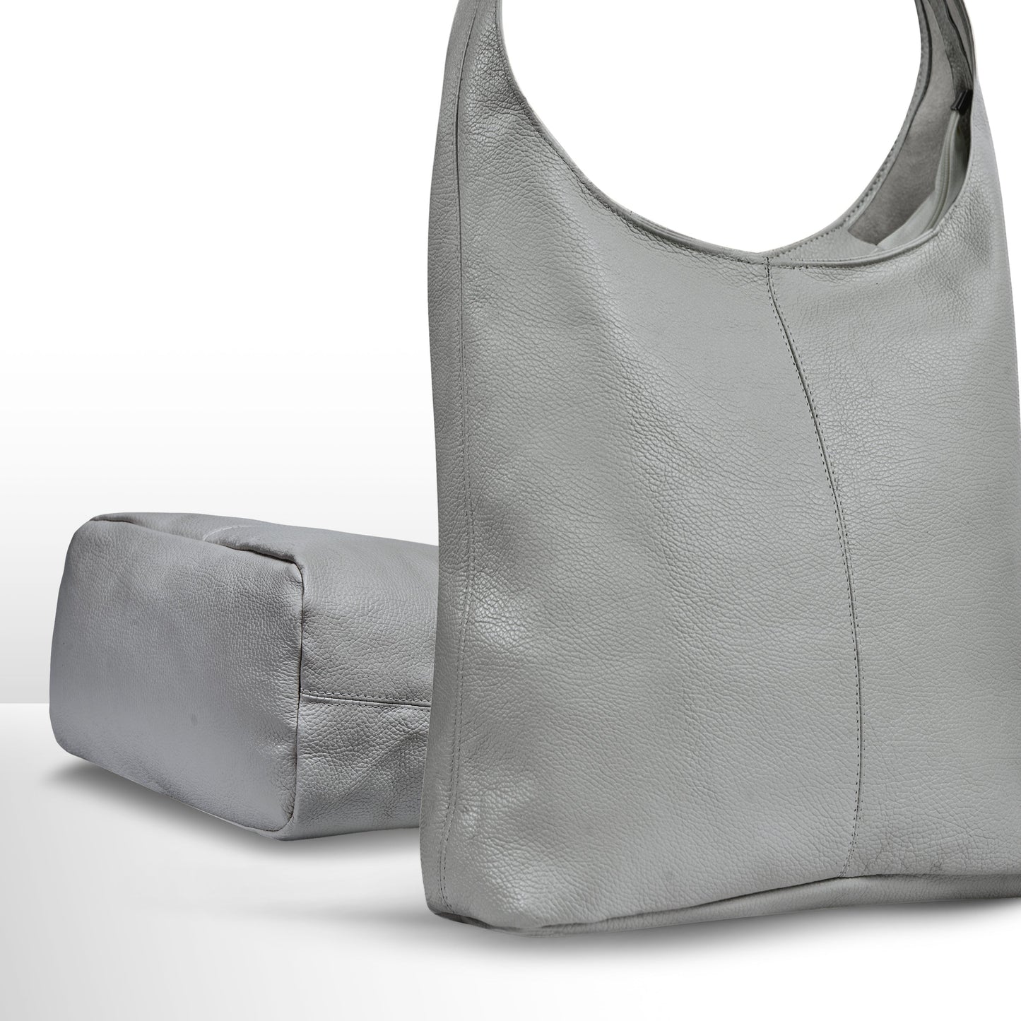 Italian Genuine Calf Leather Hobo Bag 011943