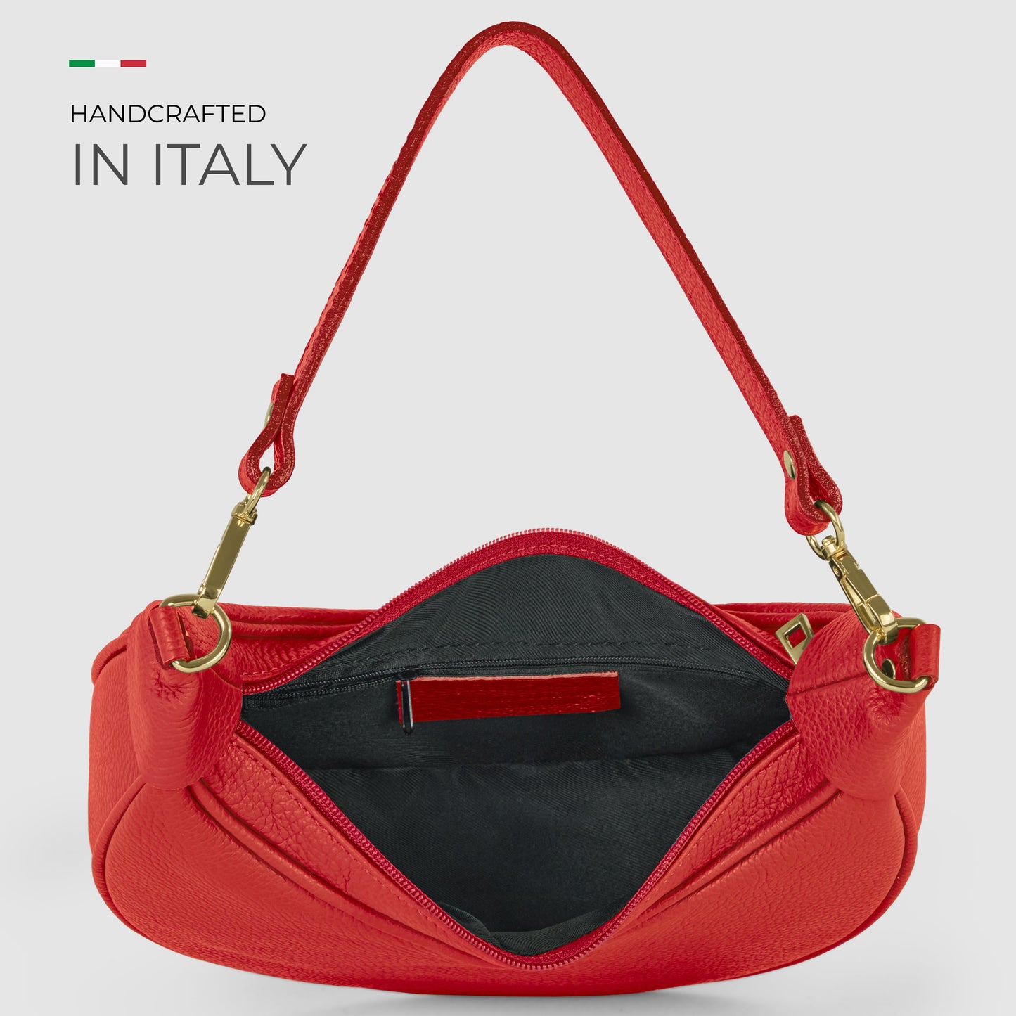 Italian Genuine Calf Leather Shoulder Bag 222024