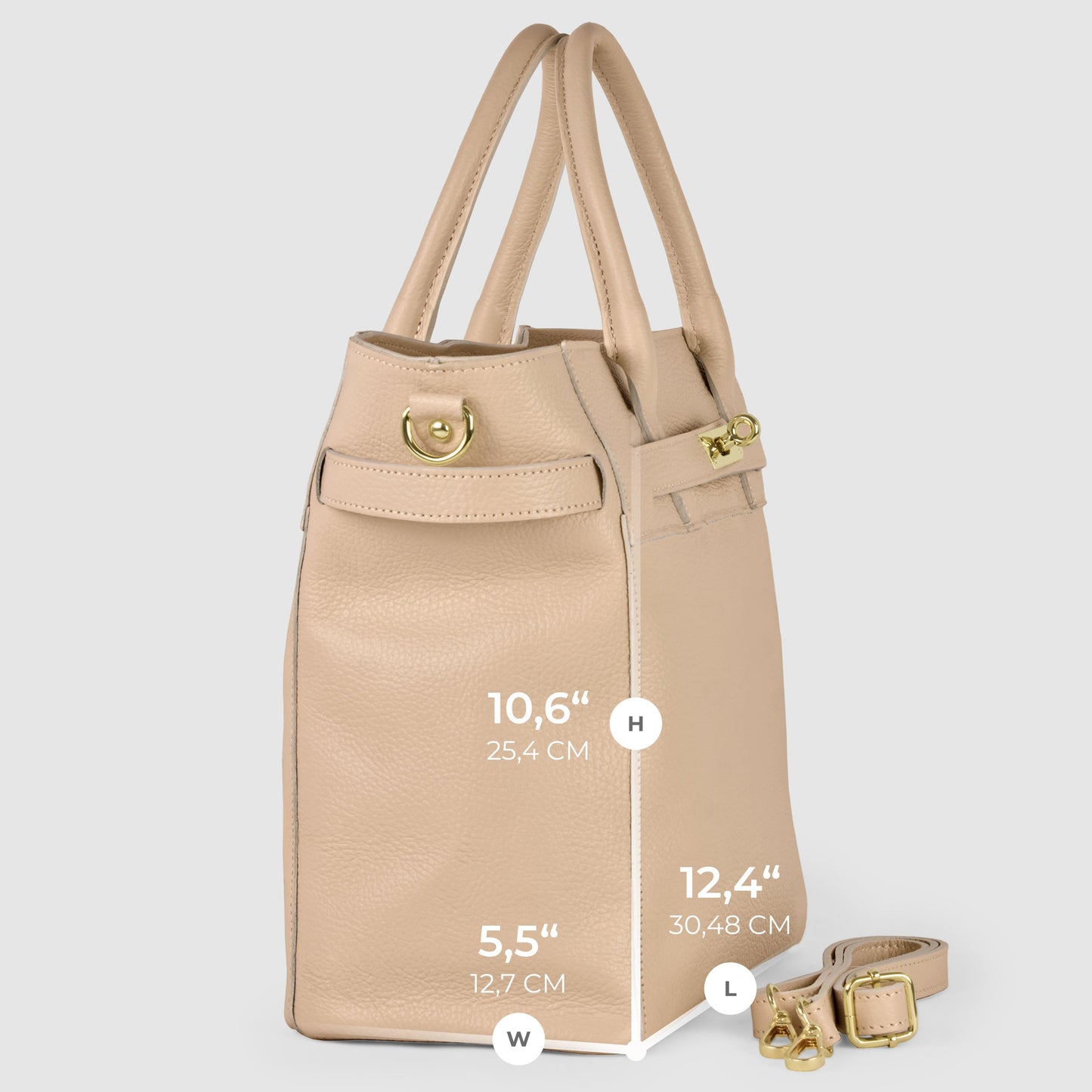 Italian Genuine Calf Leather Top-Handle Bag 233233