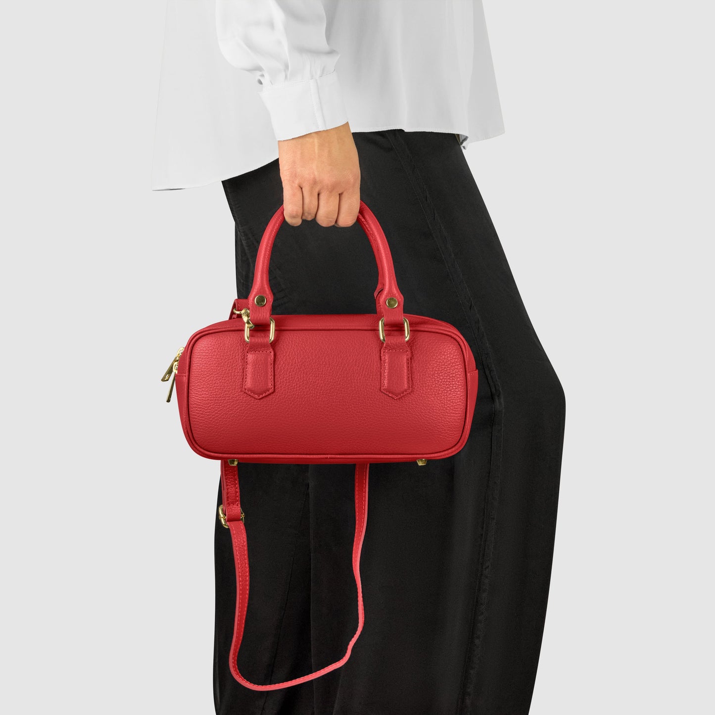 Italian Genuine Calf Leather Top-Handle Bag 252335