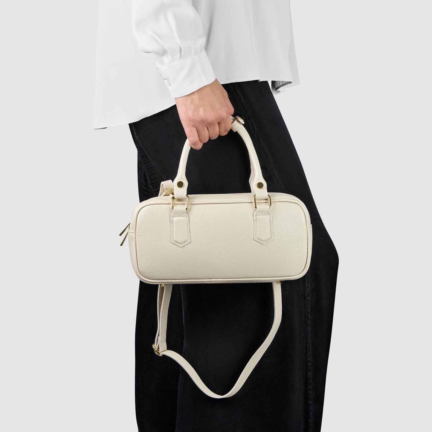 Italian Genuine Calf Leather Top-Handle Bag 252335