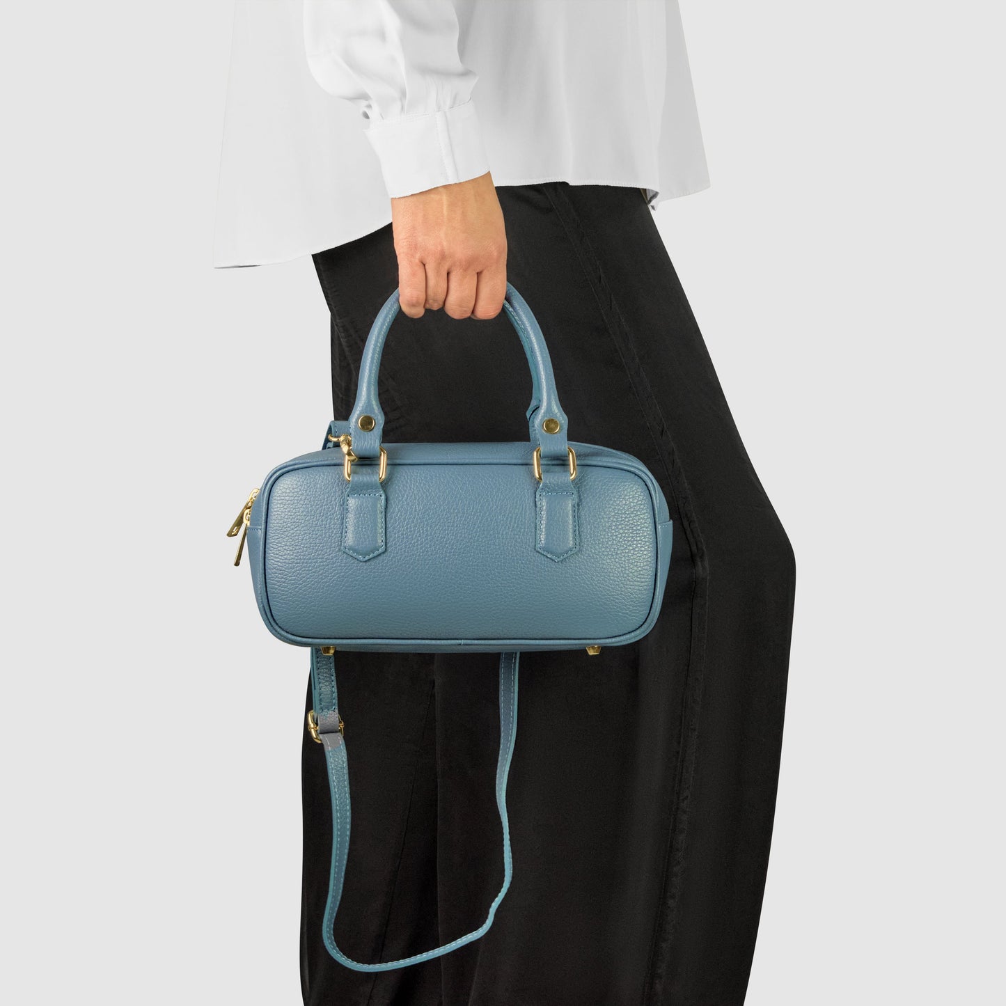 Italian Genuine Calf Leather Top-Handle Bag 252335