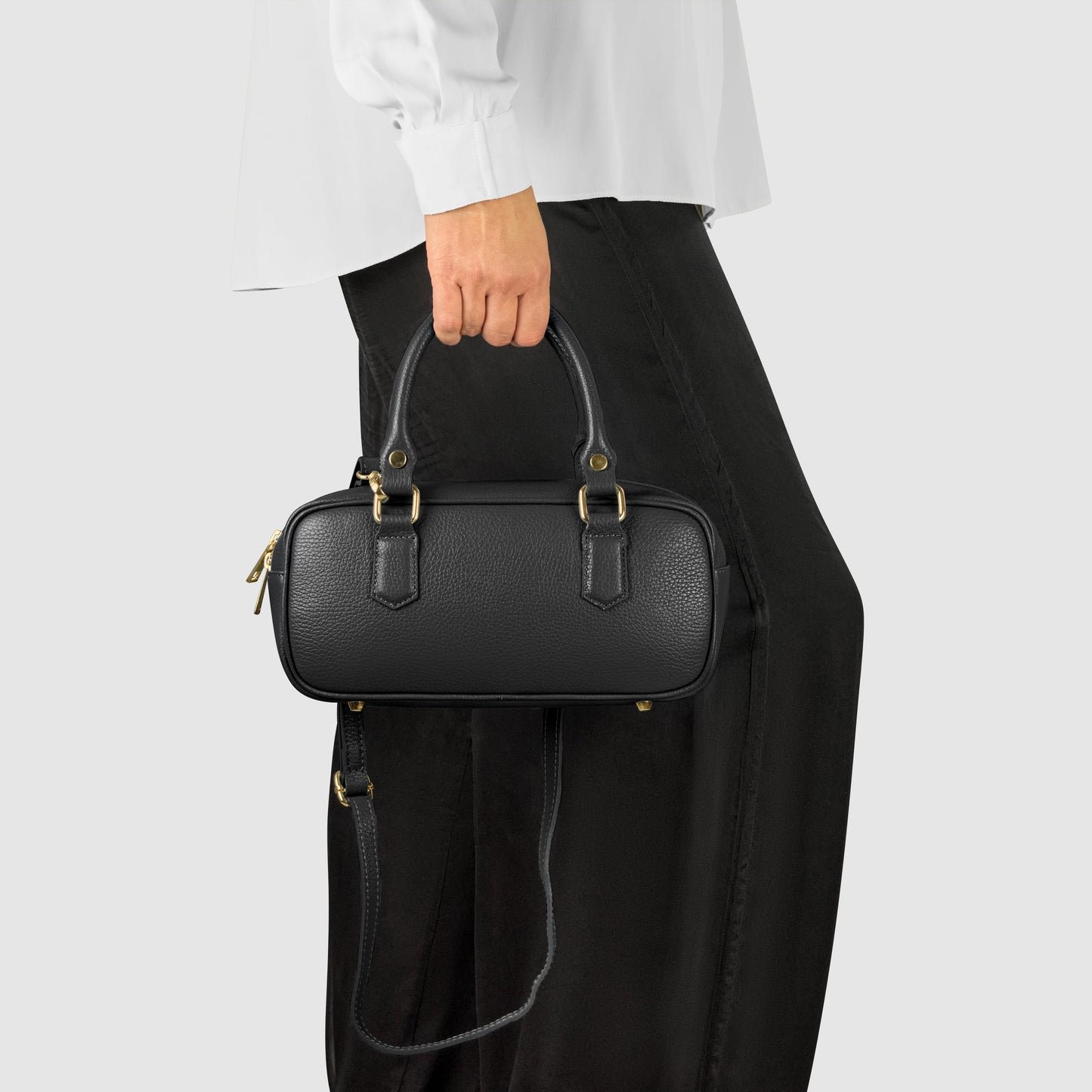 Italian Genuine Calf Leather Top-Handle Bag 252335