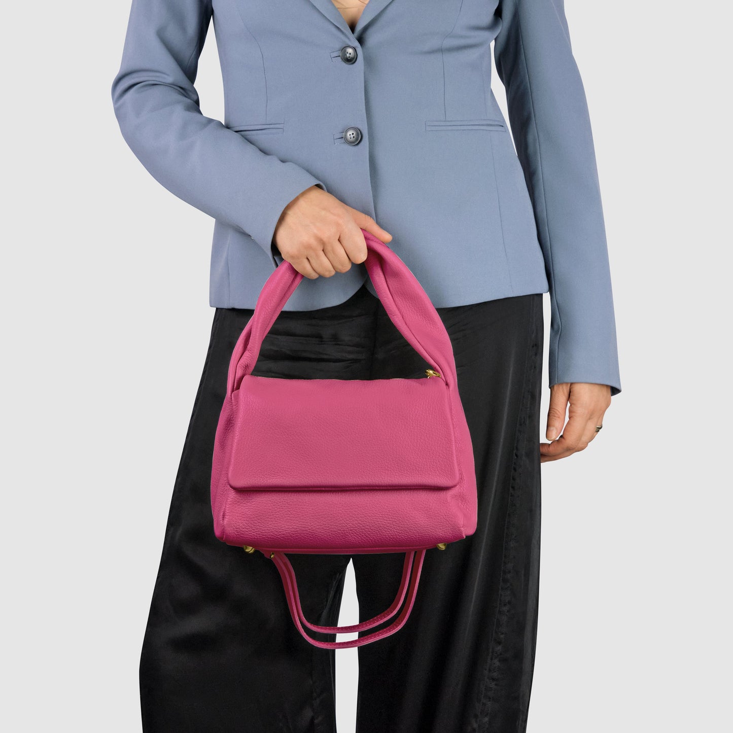 Italian Genuine Calf Leather Top-Handle Bag 262495