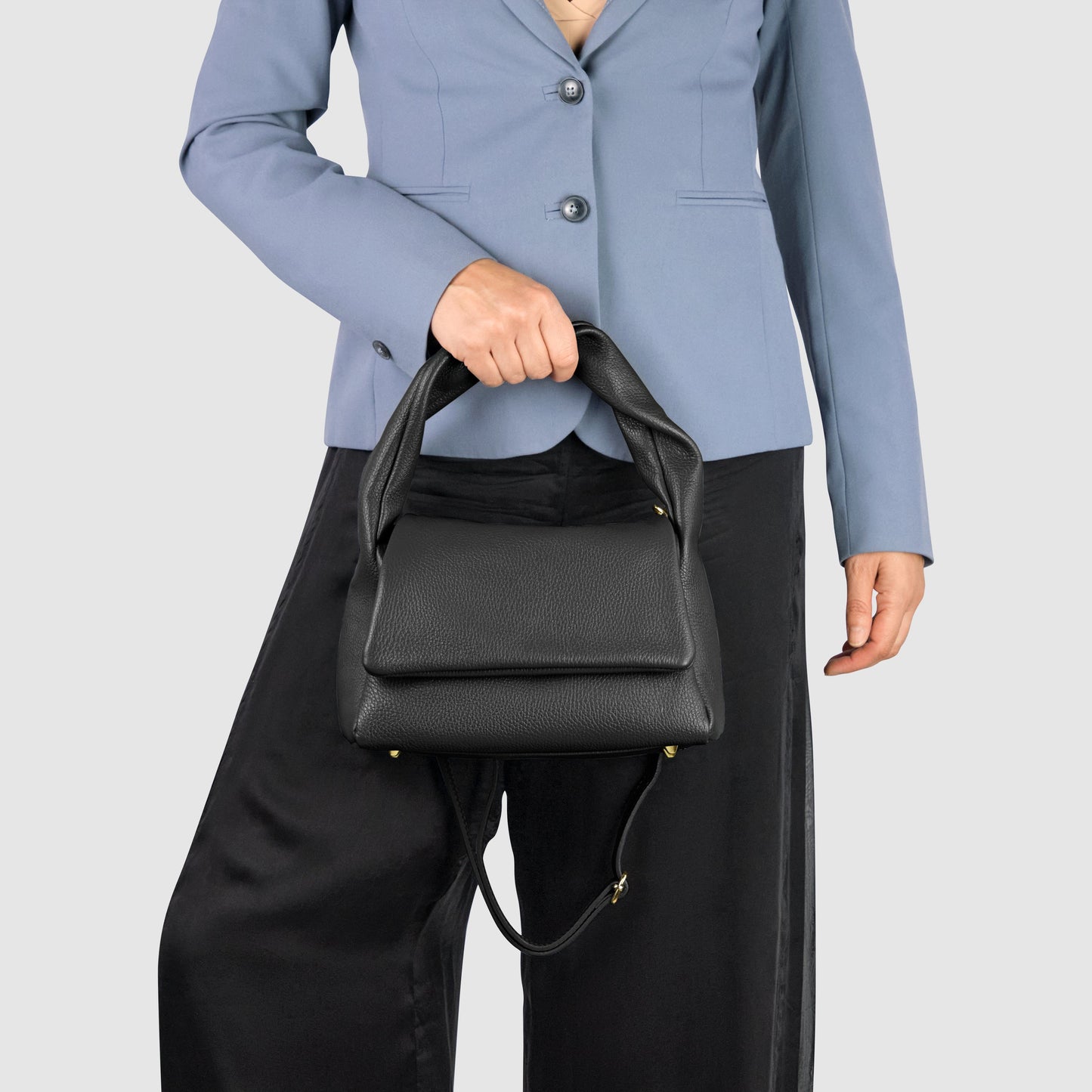 Italian Genuine Calf Leather Top-Handle Bag 262495