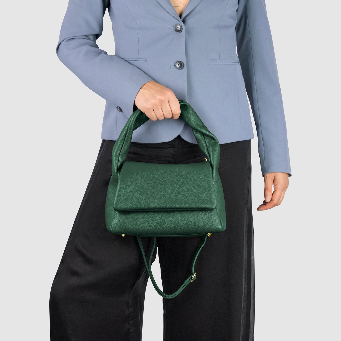 Italian Genuine Calf Leather Top-Handle Bag 262495