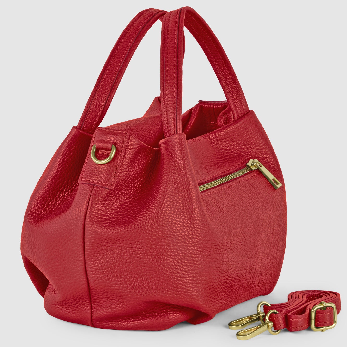 Italian Genuine Calf Leather Top-Handle Bag 322055