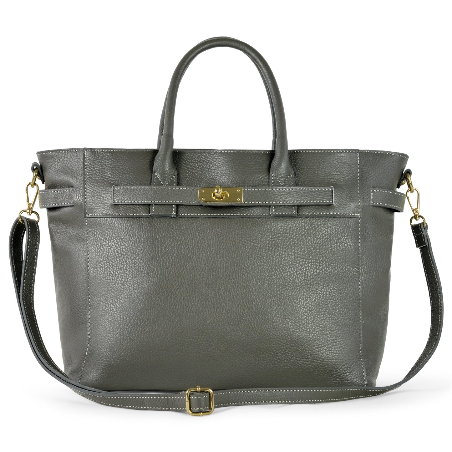 Italian Genuine Calf Leather Top-Handle Bag 233233