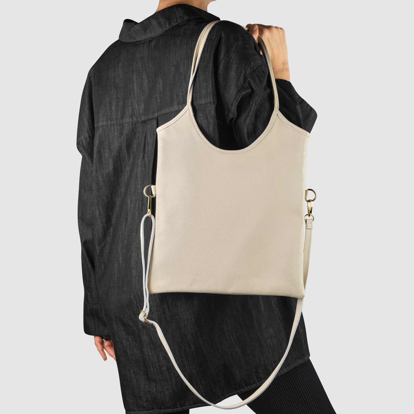 Italian Genuine Calf Leather Tote Bag 191722