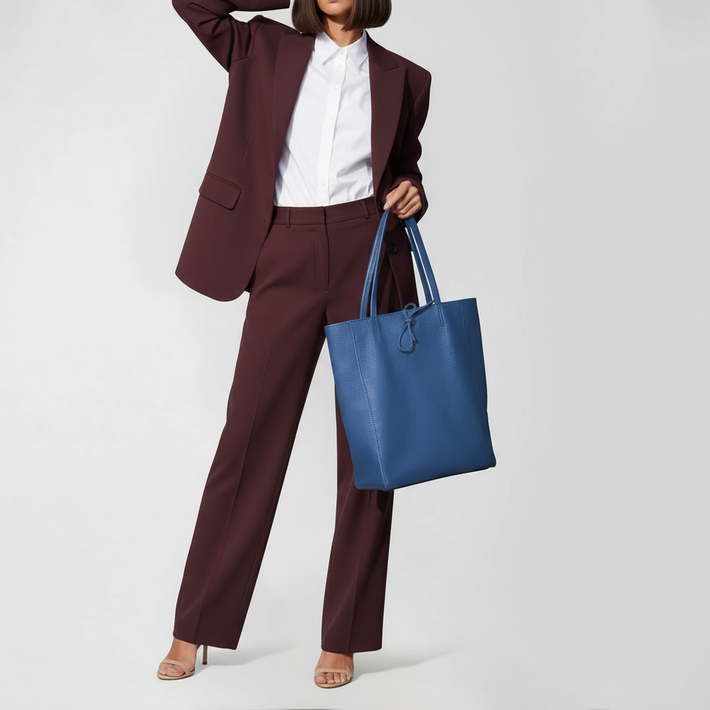 Italian Genuine Calf Leather Tote Bag 201718