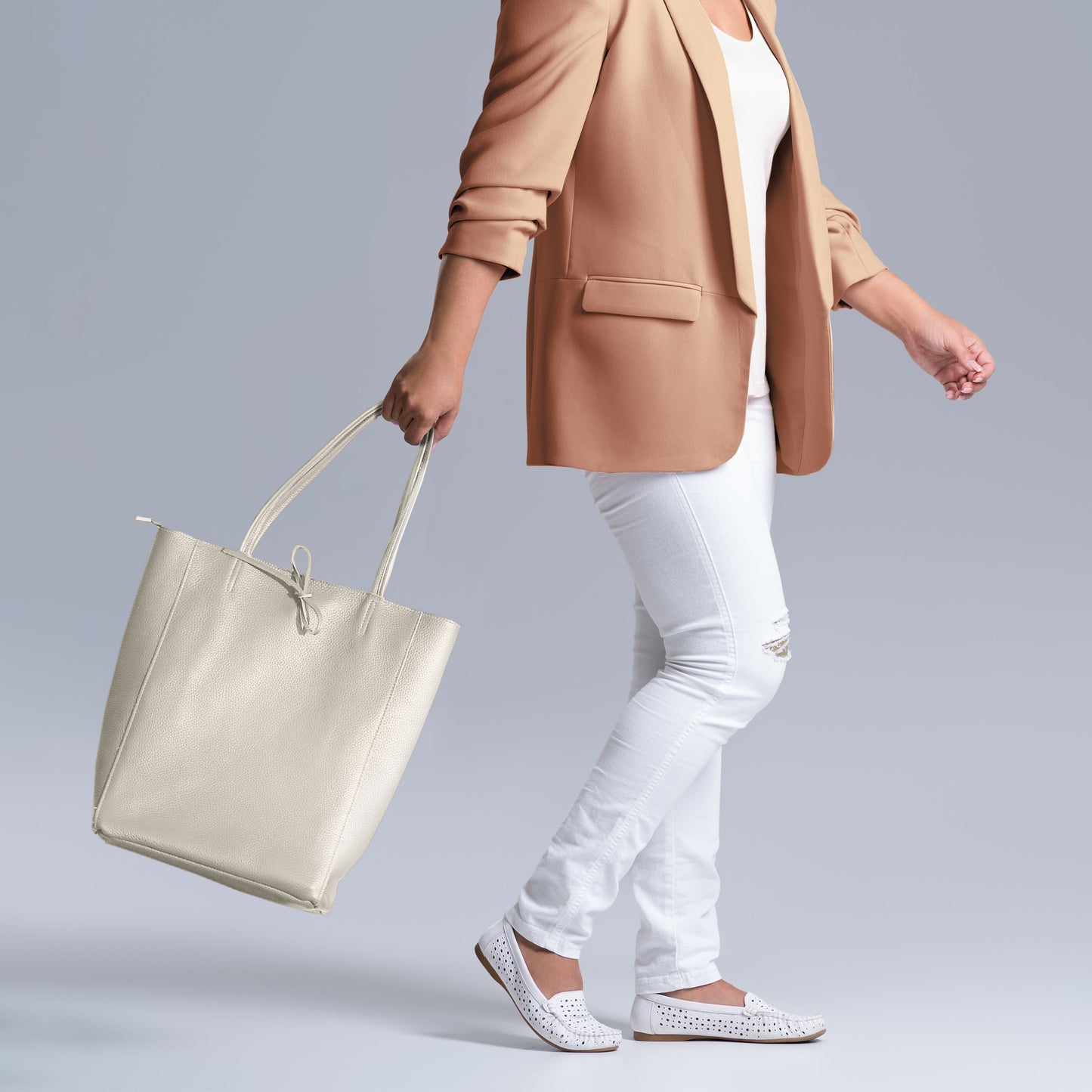 Italian Genuine Calf Leather Tote Bag 201718