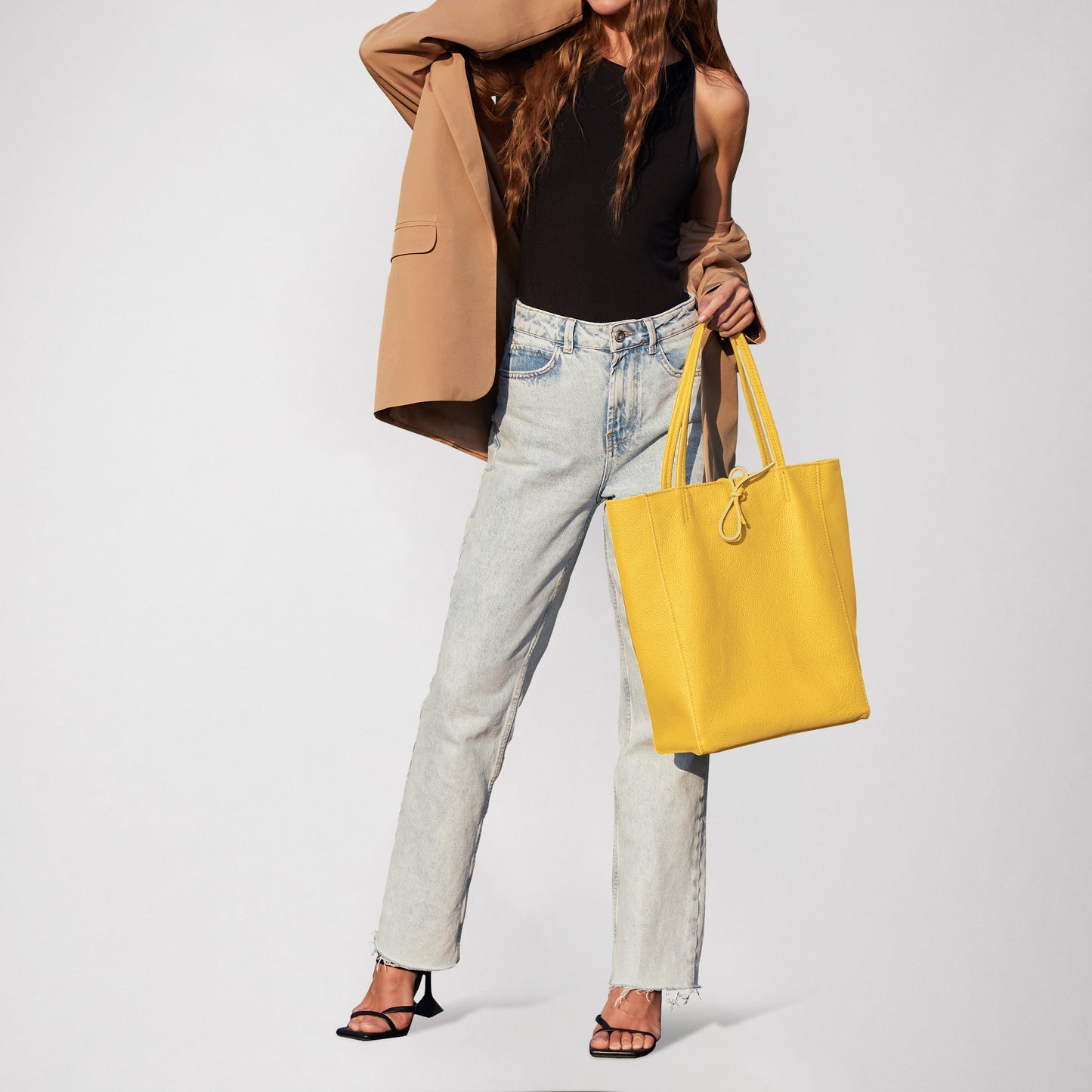 Italian Genuine Calf Leather Tote Bag 201718