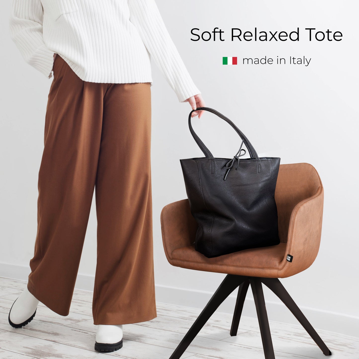 Italian Genuine Calf Leather Tote Bag 201718