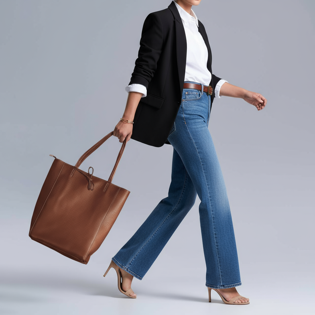 Italian Genuine Calf Leather Tote Bag 201718