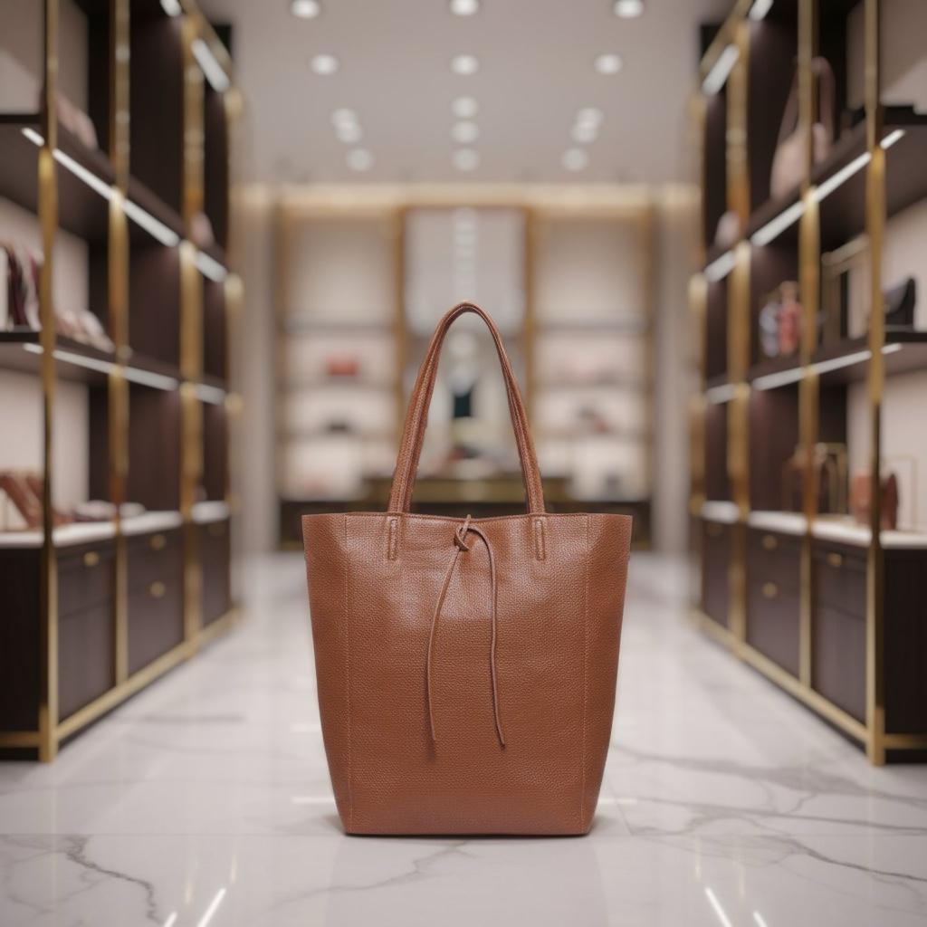 Italian Genuine Calf Leather Tote Bag 201718