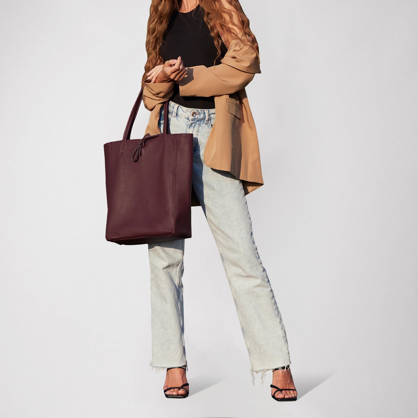 Italian Genuine Calf Leather Tote Bag 201718