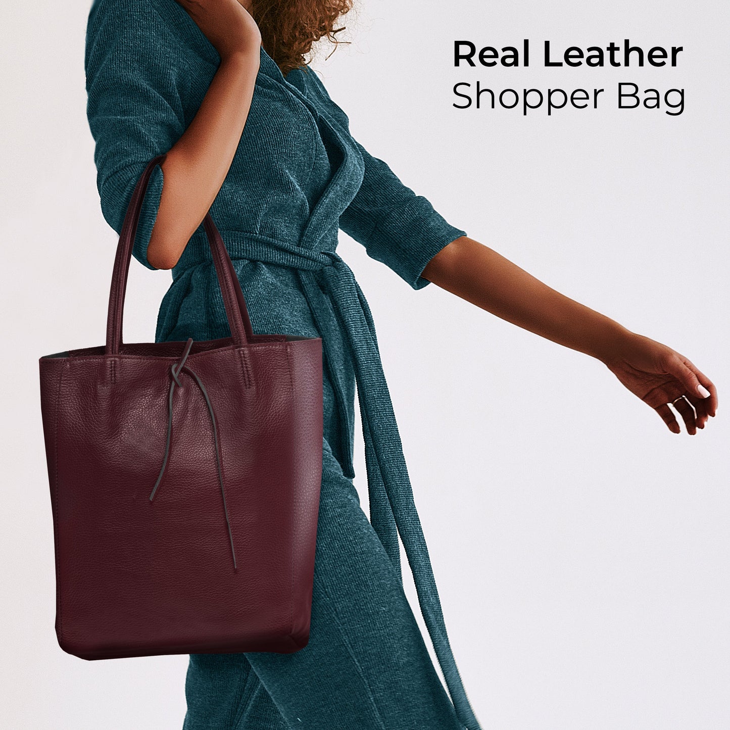 Italian Genuine Calf Leather Tote Bag 201718