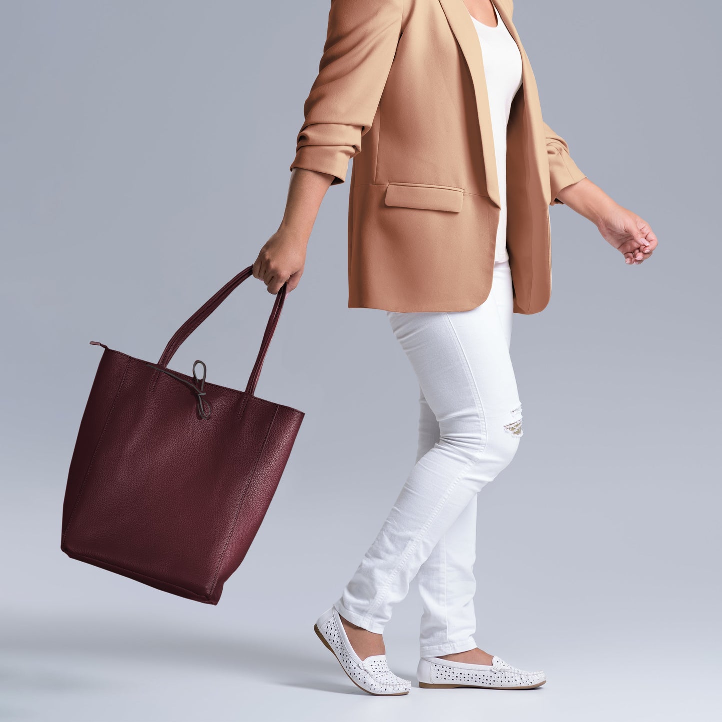 Italian Genuine Calf Leather Tote Bag 201718