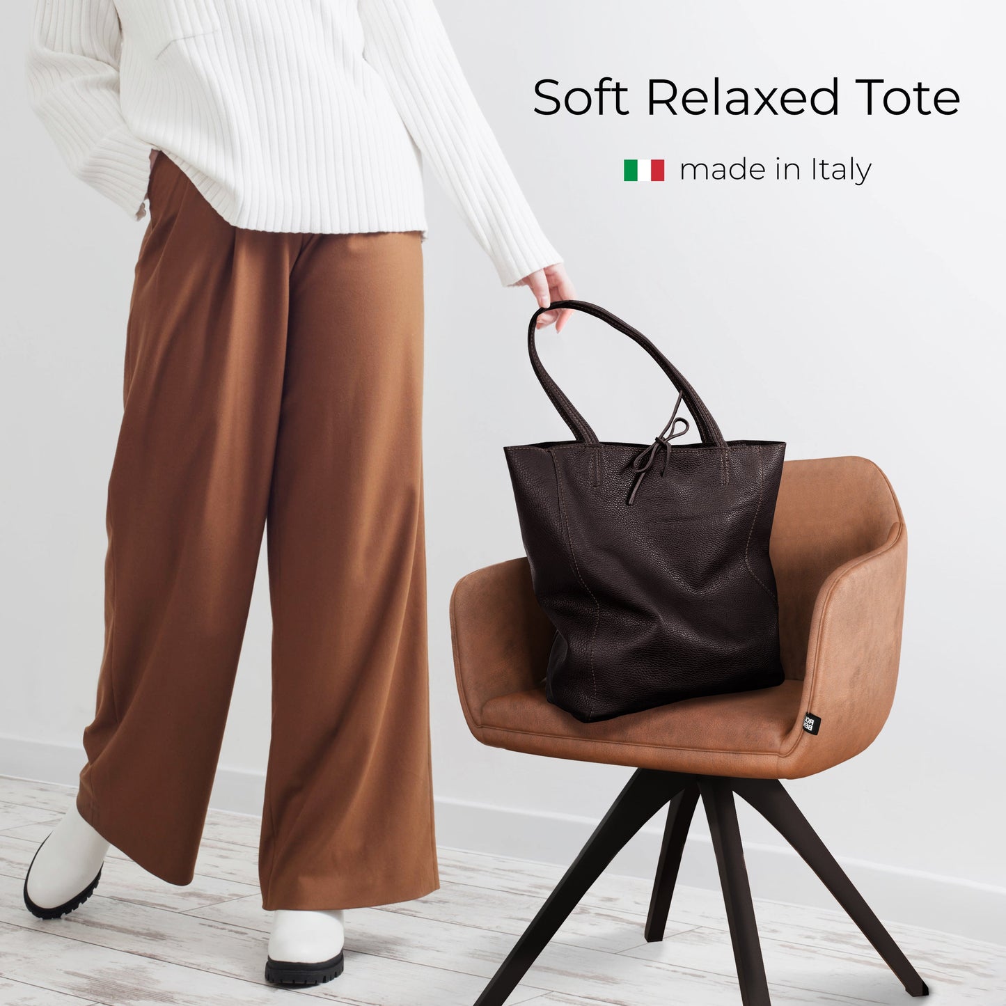 Italian Genuine Calf Leather Tote Bag 201718