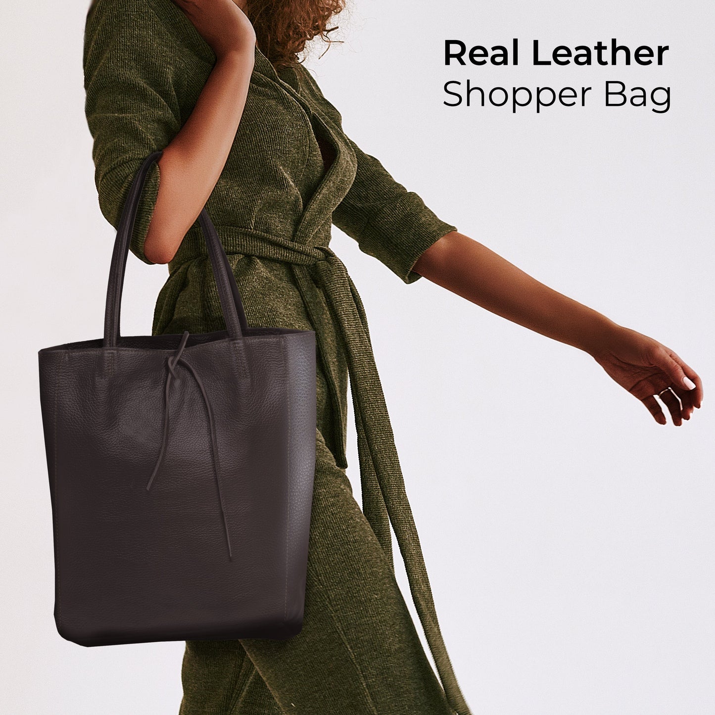 Italian Genuine Calf Leather Tote Bag 201718