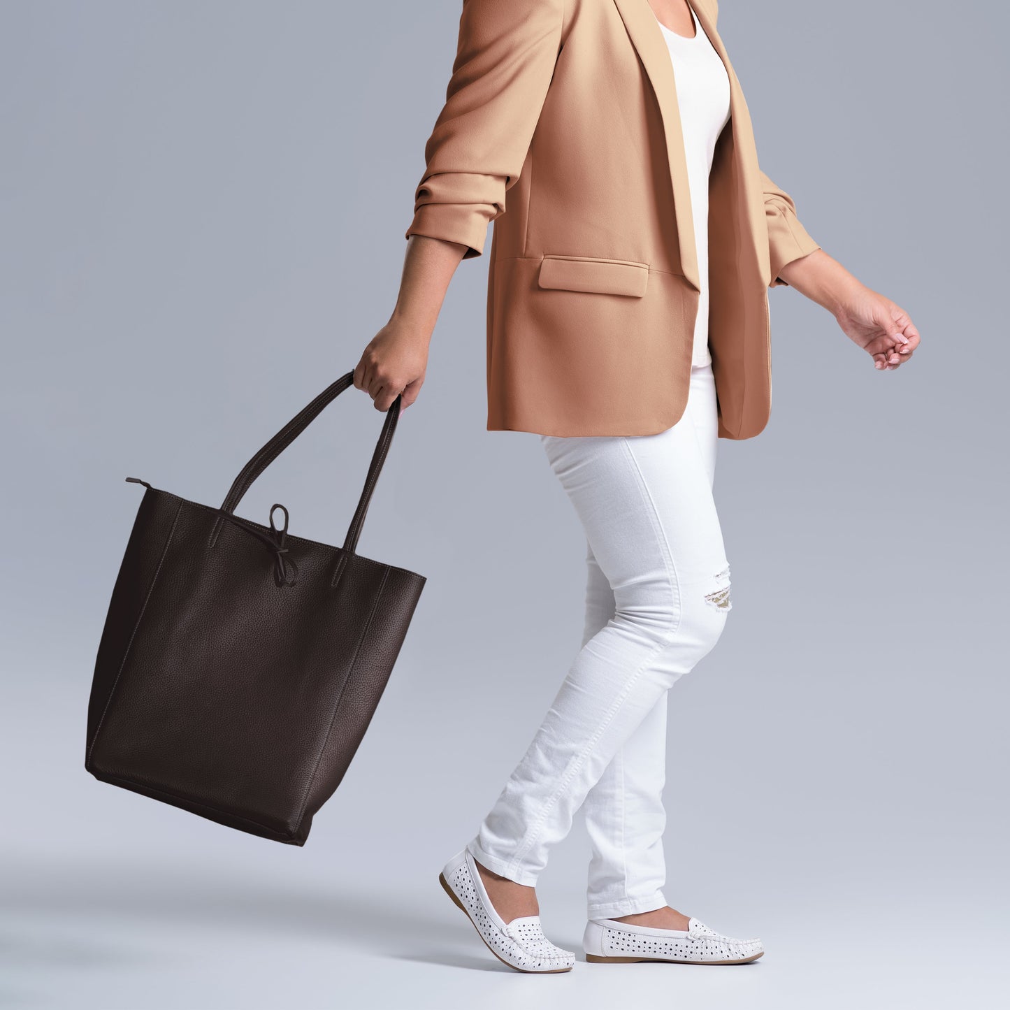 Italian Genuine Calf Leather Tote Bag 201718