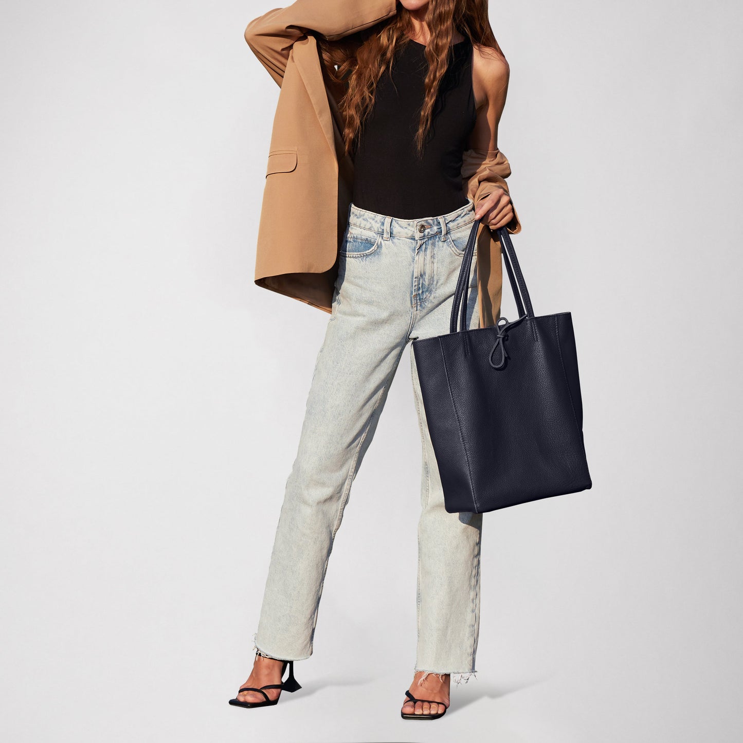 Italian Genuine Calf Leather Tote Bag 201718