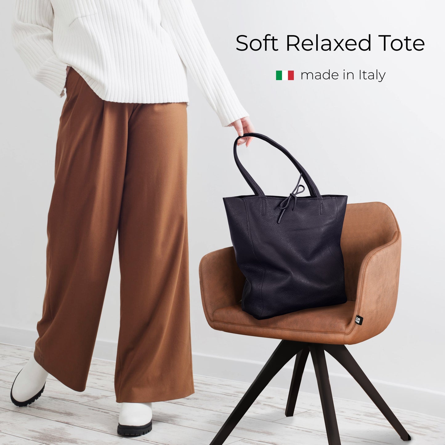 Italian Genuine Calf Leather Tote Bag 201718
