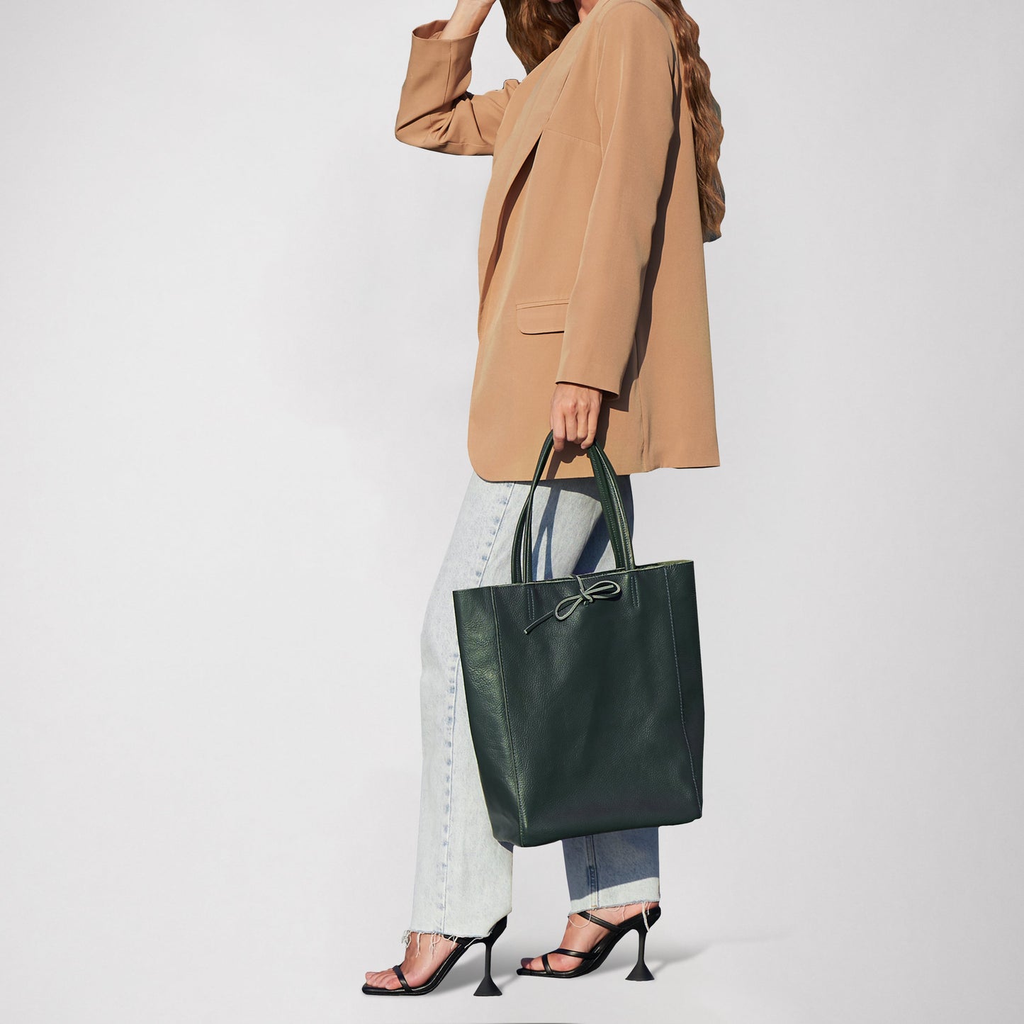Italian Genuine Calf Leather Tote Bag 201718