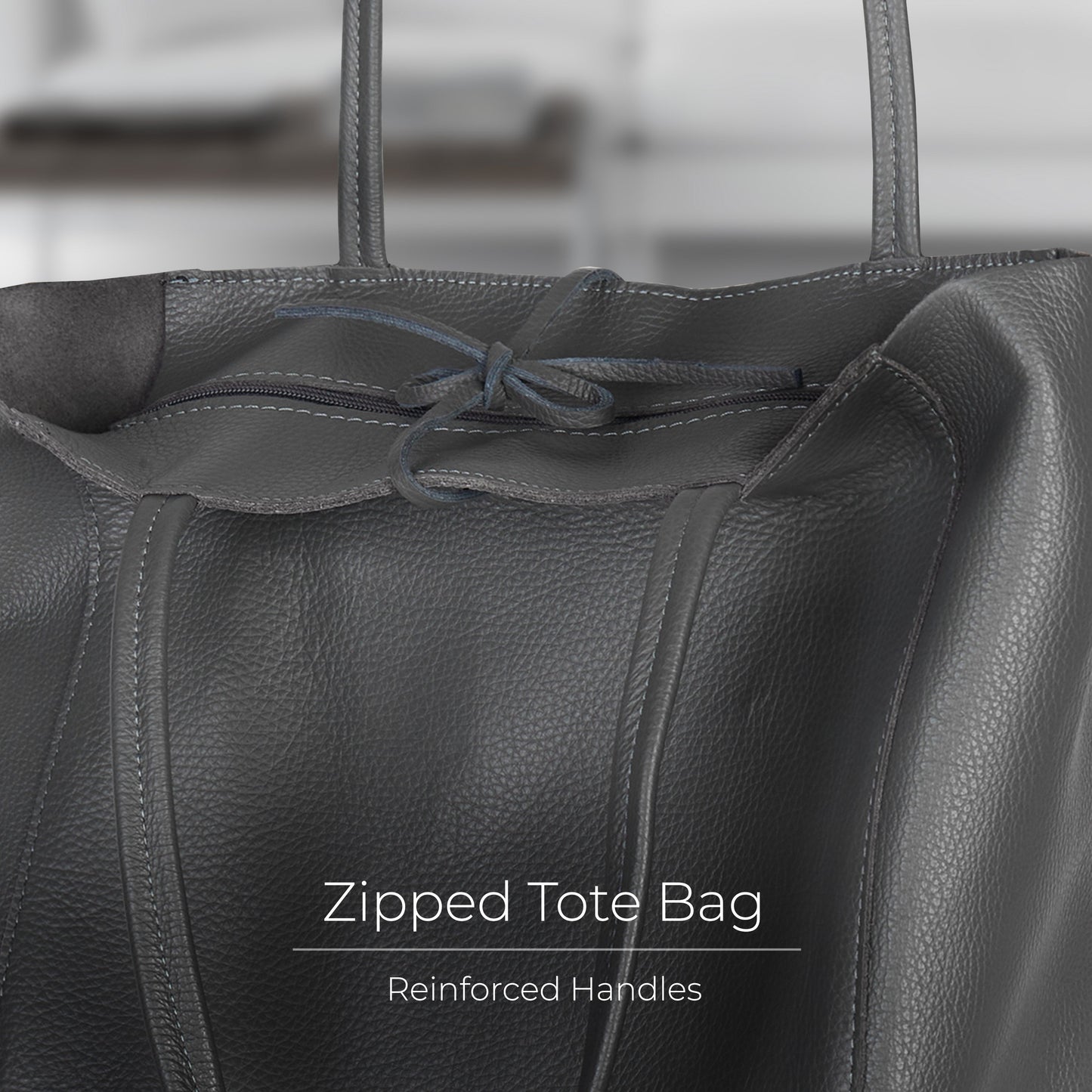 Italian Genuine Calf Leather Tote Bag 201718
