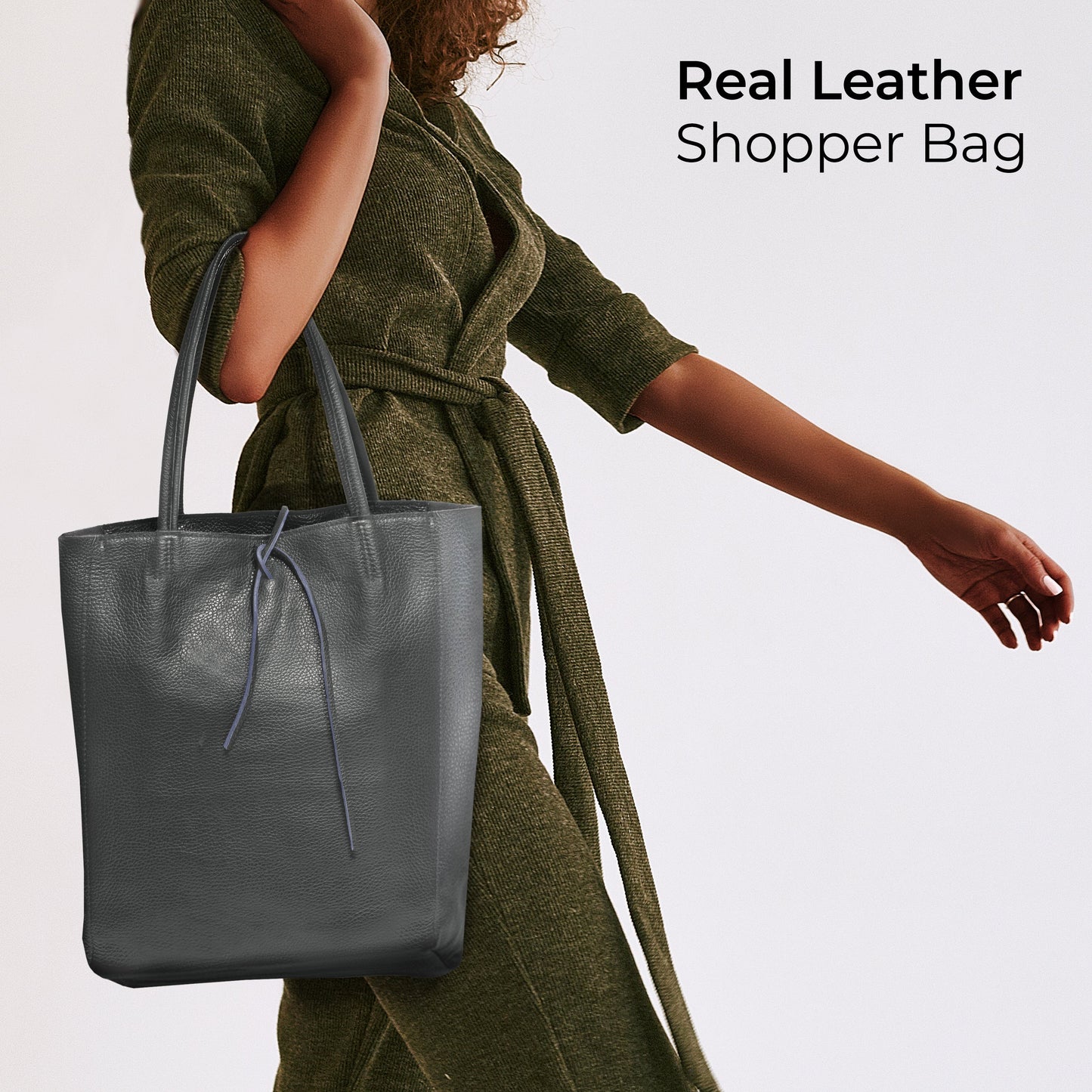 Italian Genuine Calf Leather Tote Bag 201718