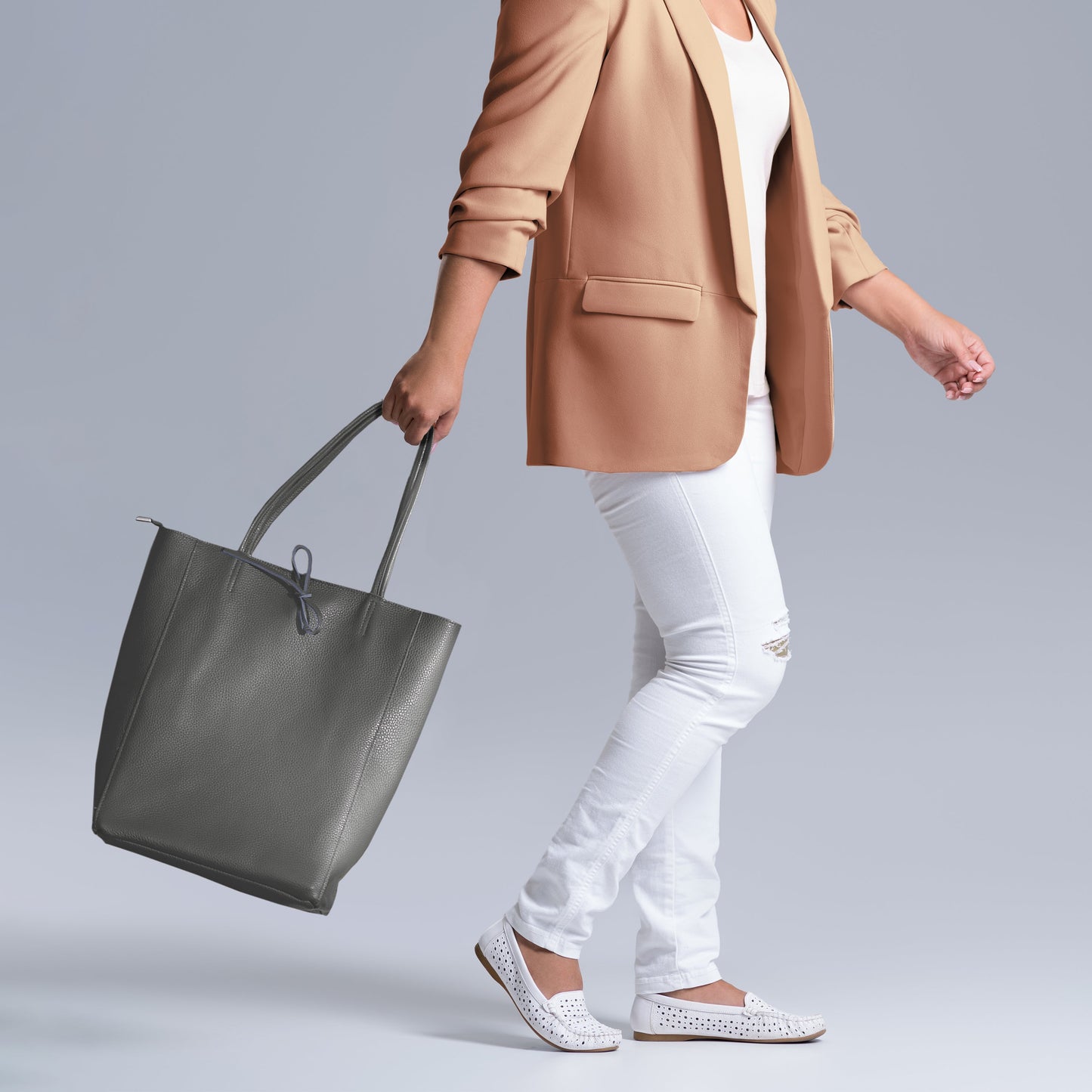 Italian Genuine Calf Leather Tote Bag 201718