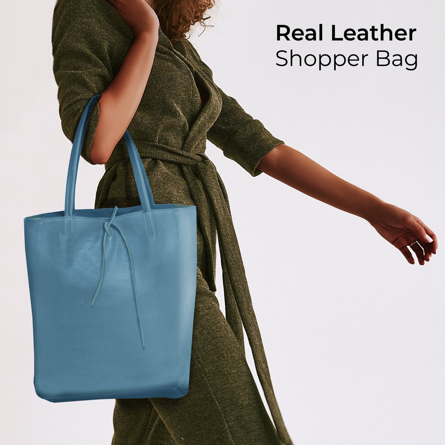 Italian Genuine Calf Leather Tote Bag 201718