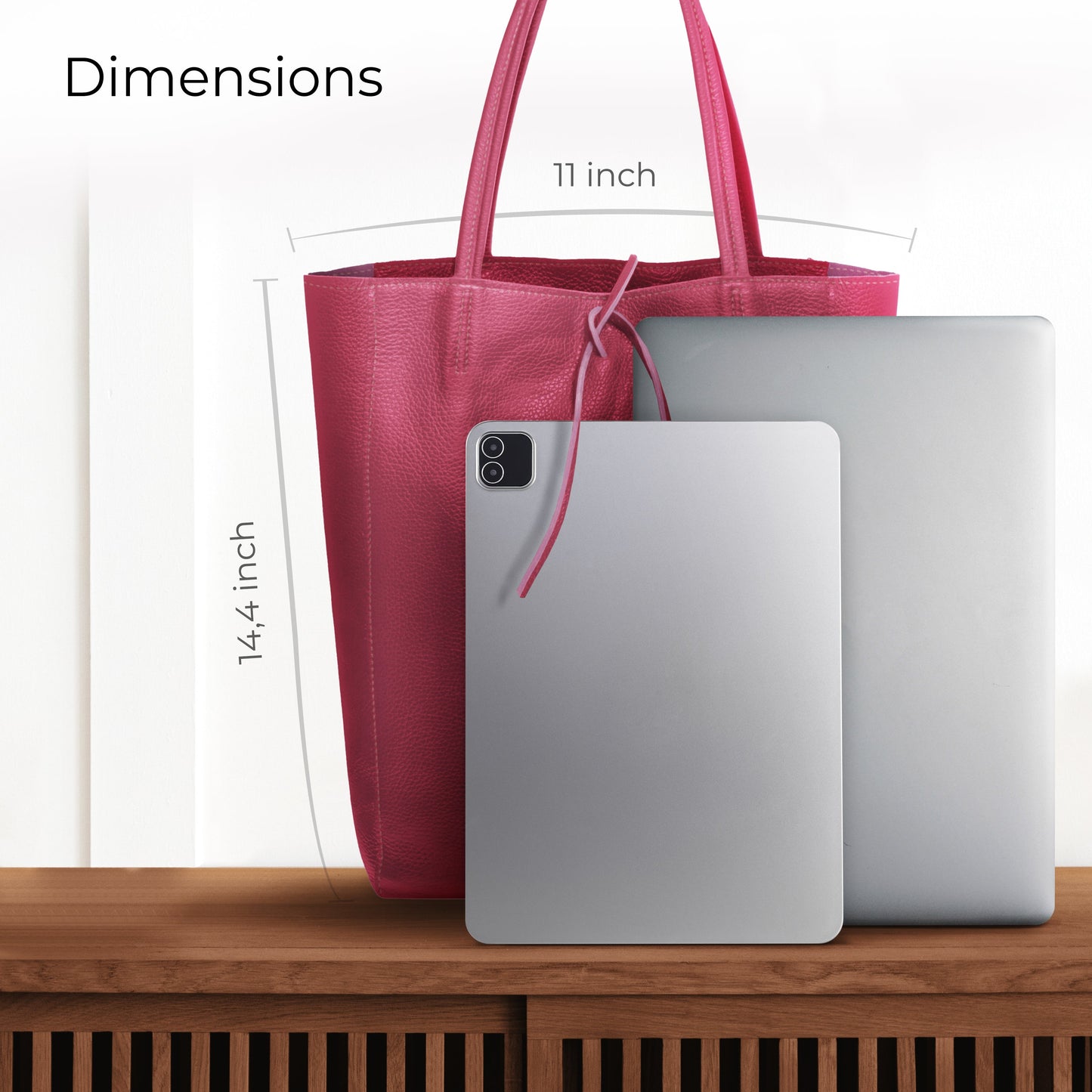 Italian Genuine Calf Leather Tote Bag 201718