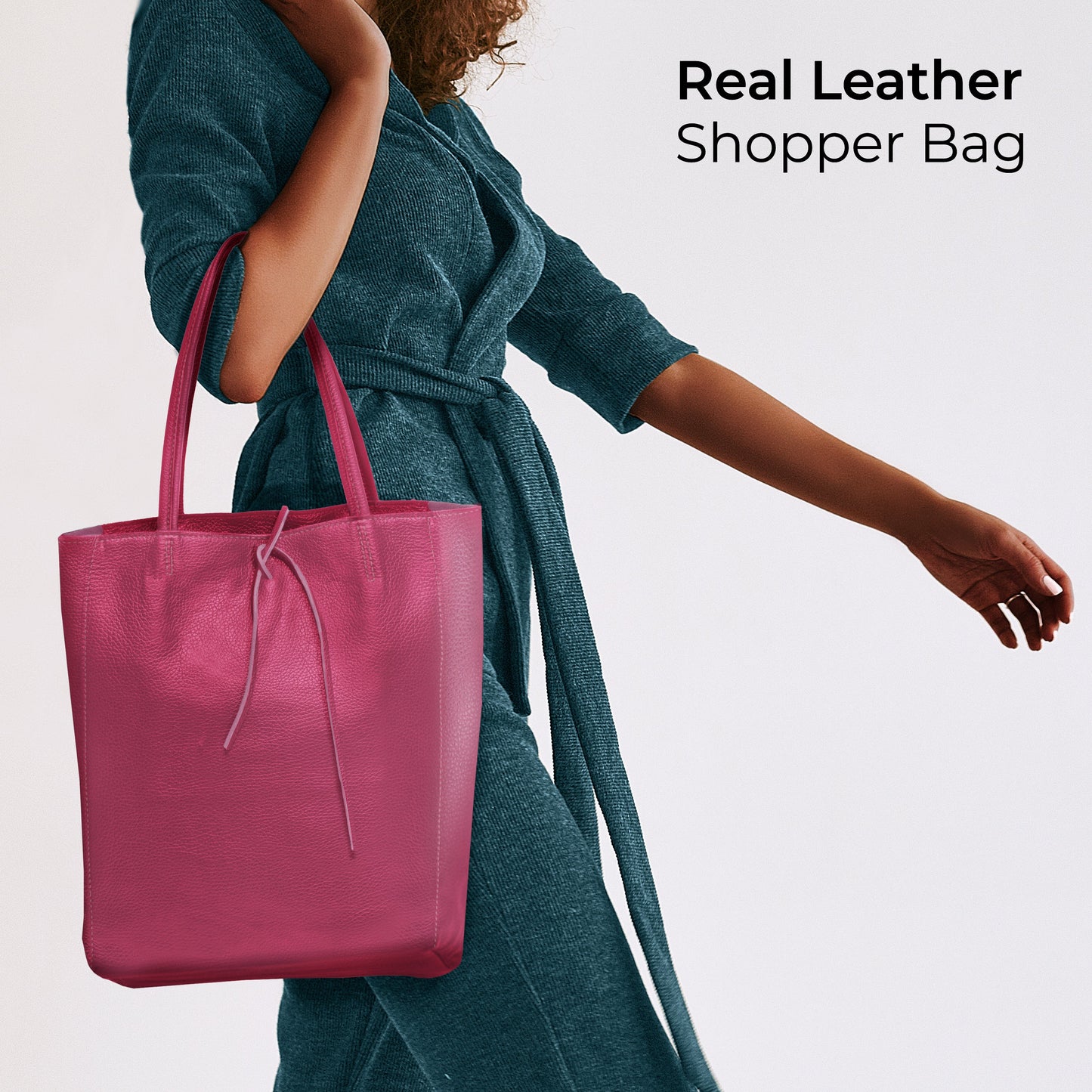 Italian Genuine Calf Leather Tote Bag 201718