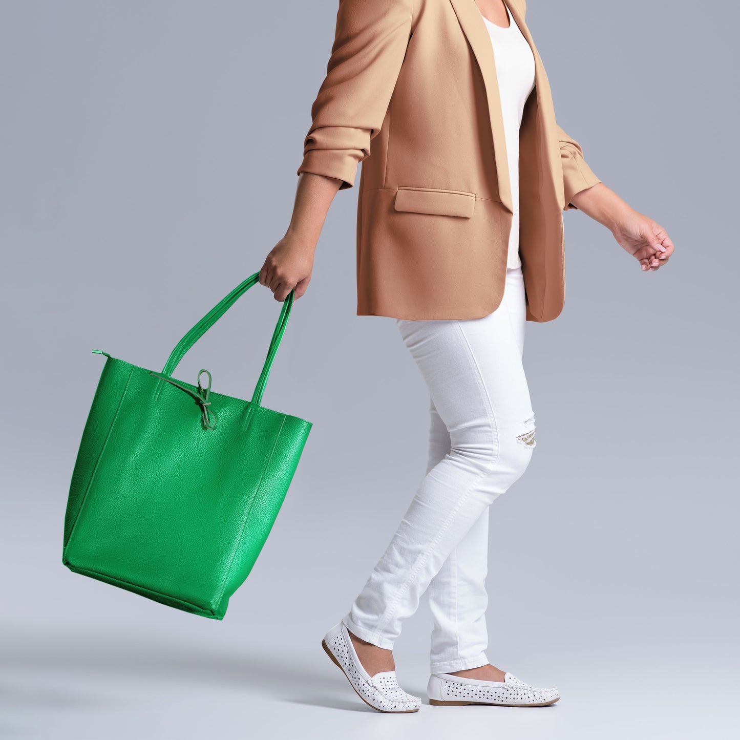 Italian Genuine Calf Leather Tote Bag 201718