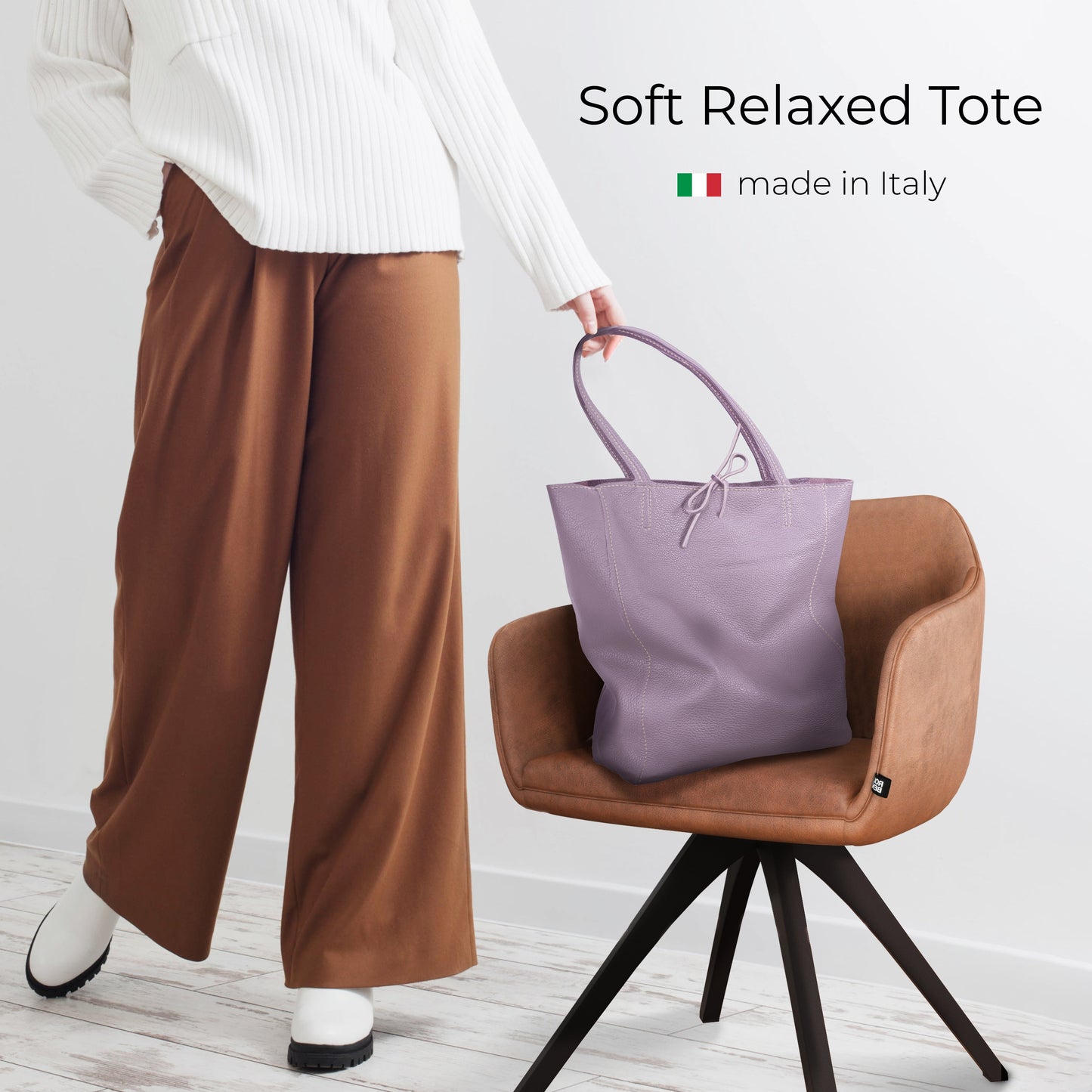 Italian Genuine Calf Leather Tote Bag 201718