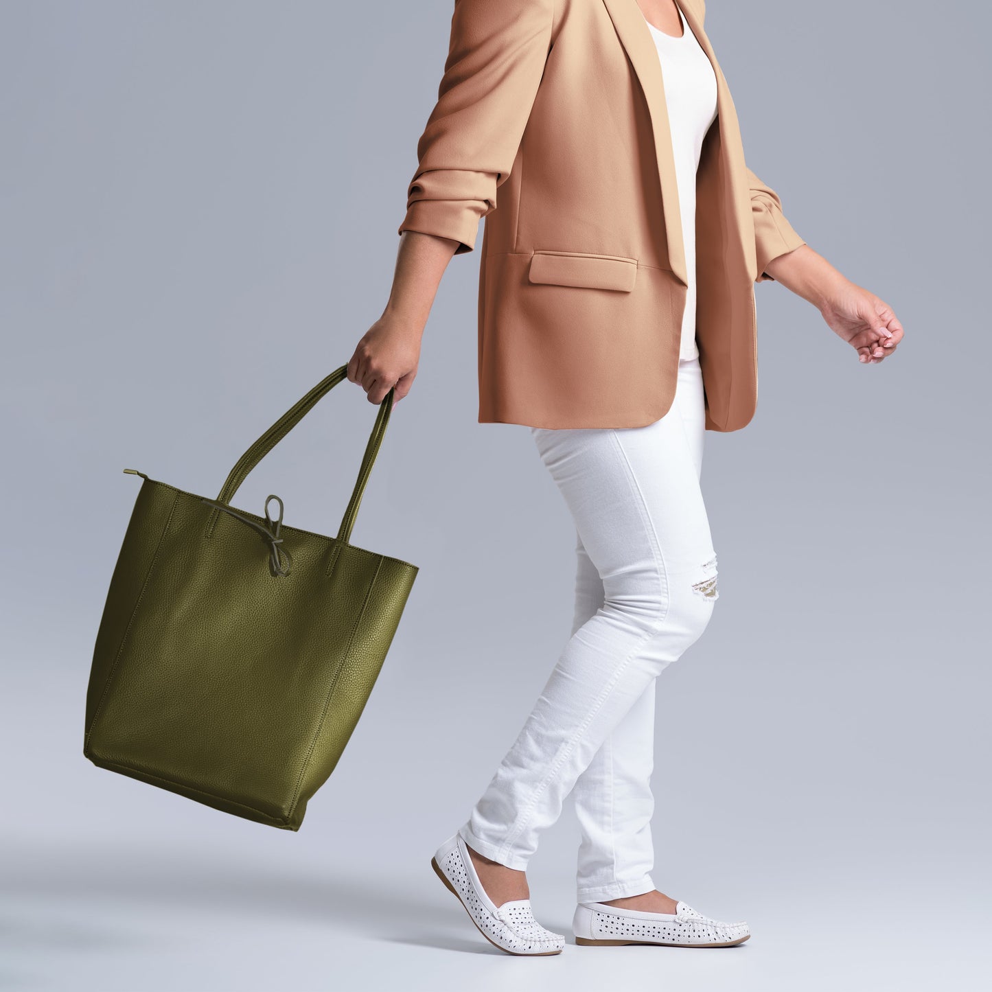 Italian Genuine Calf Leather Tote Bag 201718