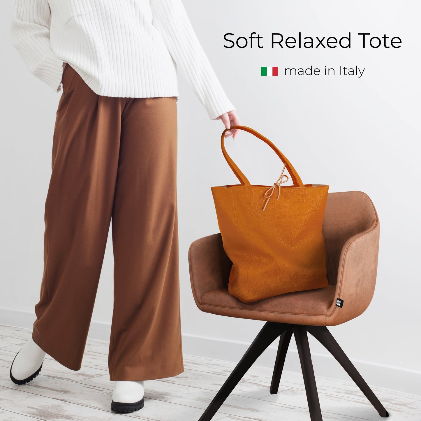 Italian Genuine Calf Leather Tote Bag 201718