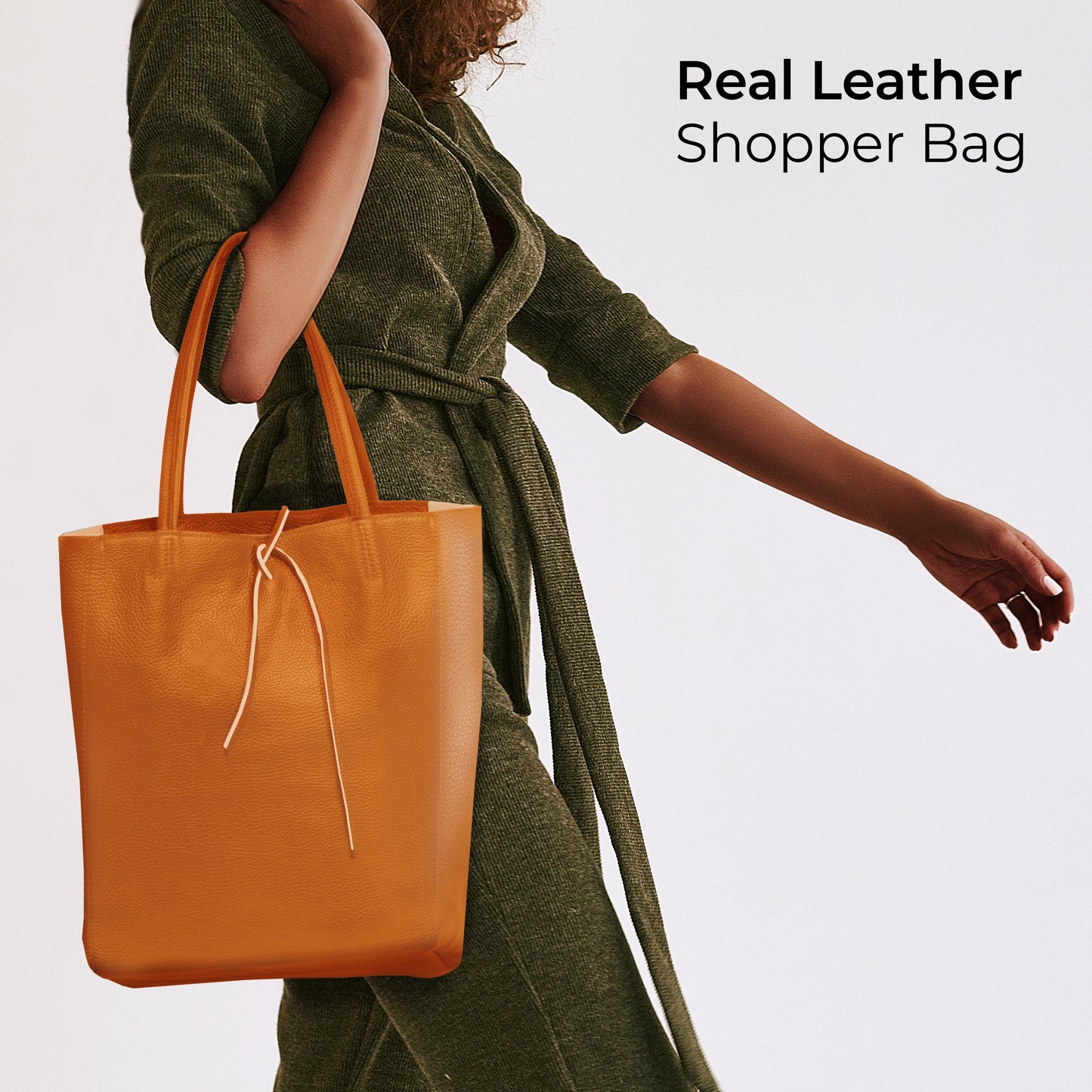 Italian Genuine Calf Leather Tote Bag 201718