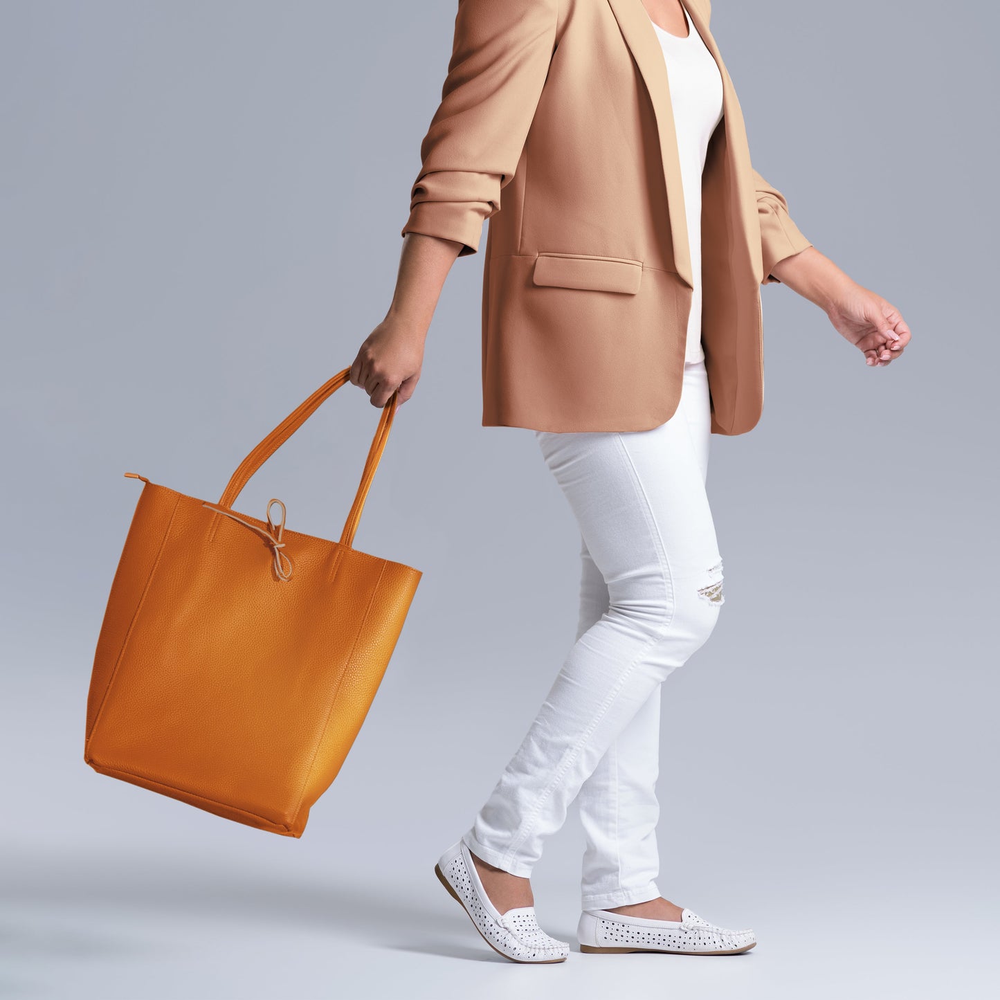 Italian Genuine Calf Leather Tote Bag 201718