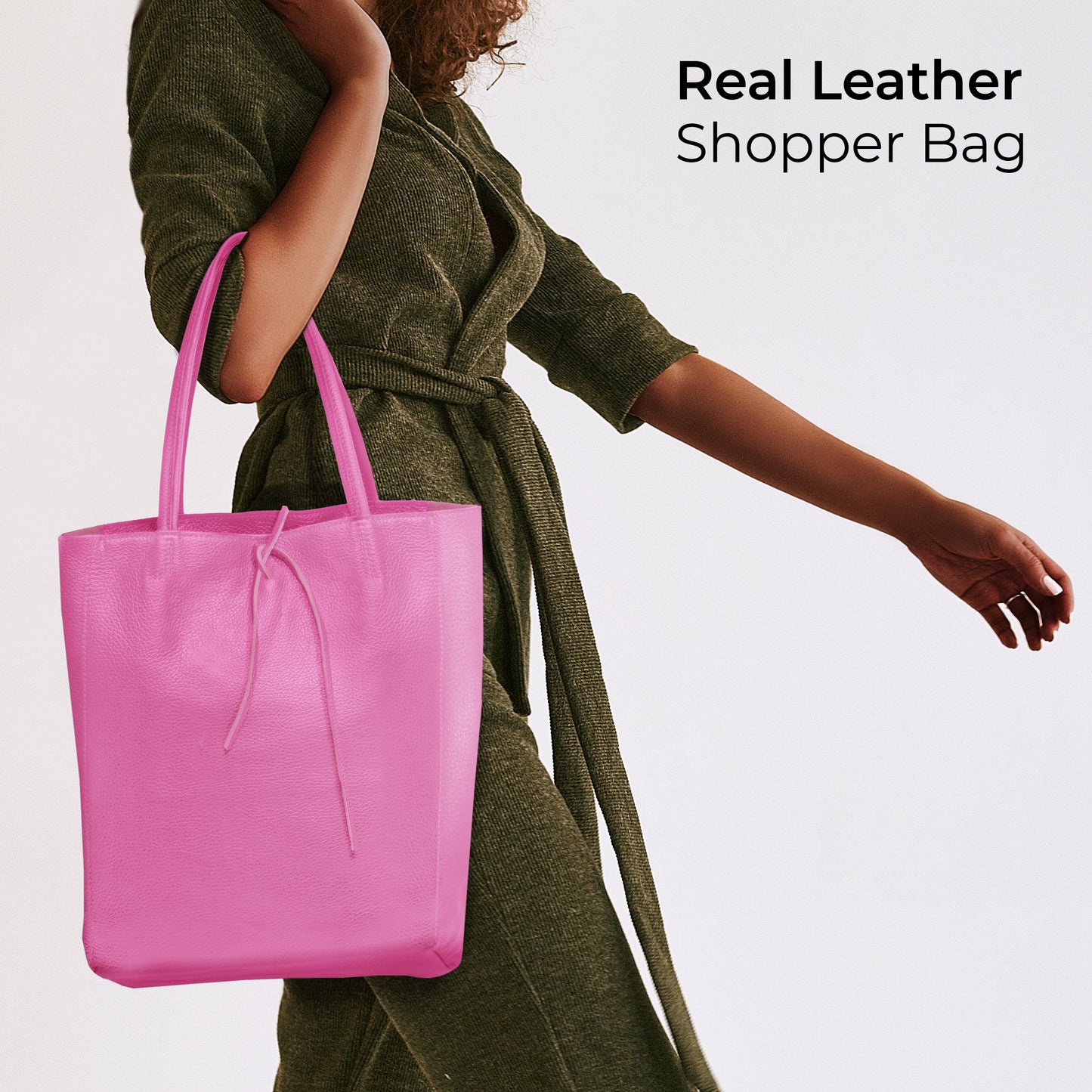 Italian Genuine Calf Leather Tote Bag 201718