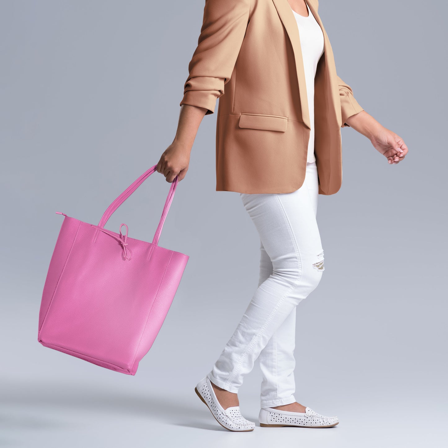 Italian Genuine Calf Leather Tote Bag 201718