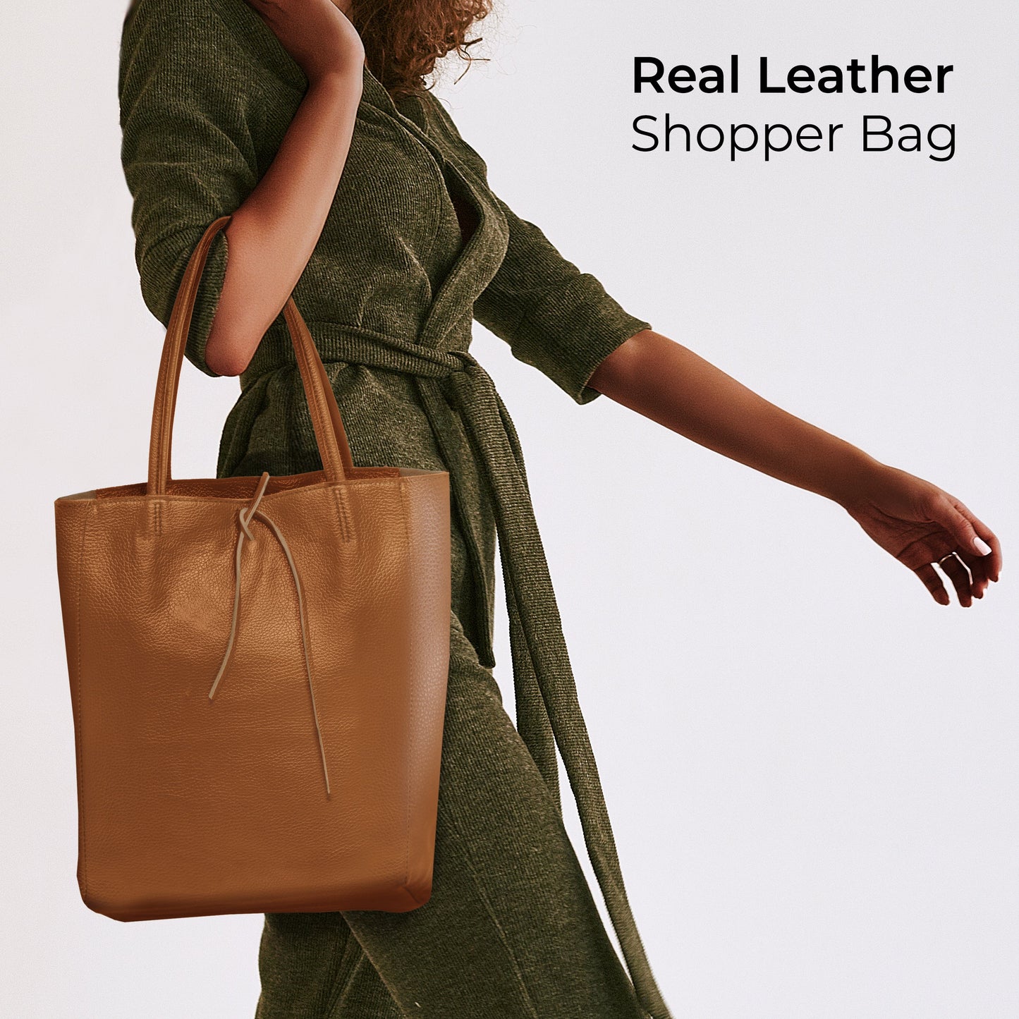 Italian Genuine Calf Leather Tote Bag 201718