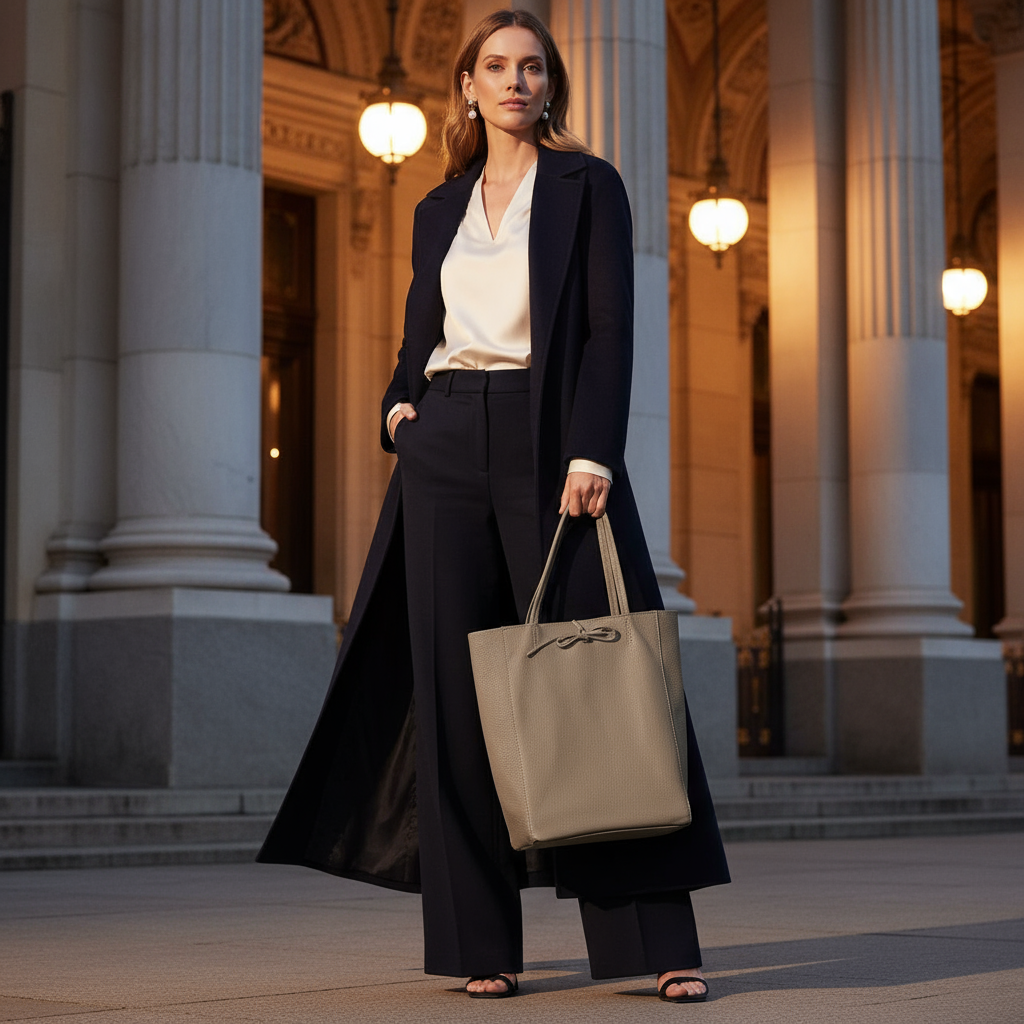 Italian Genuine Calf Leather Tote Bag 201718