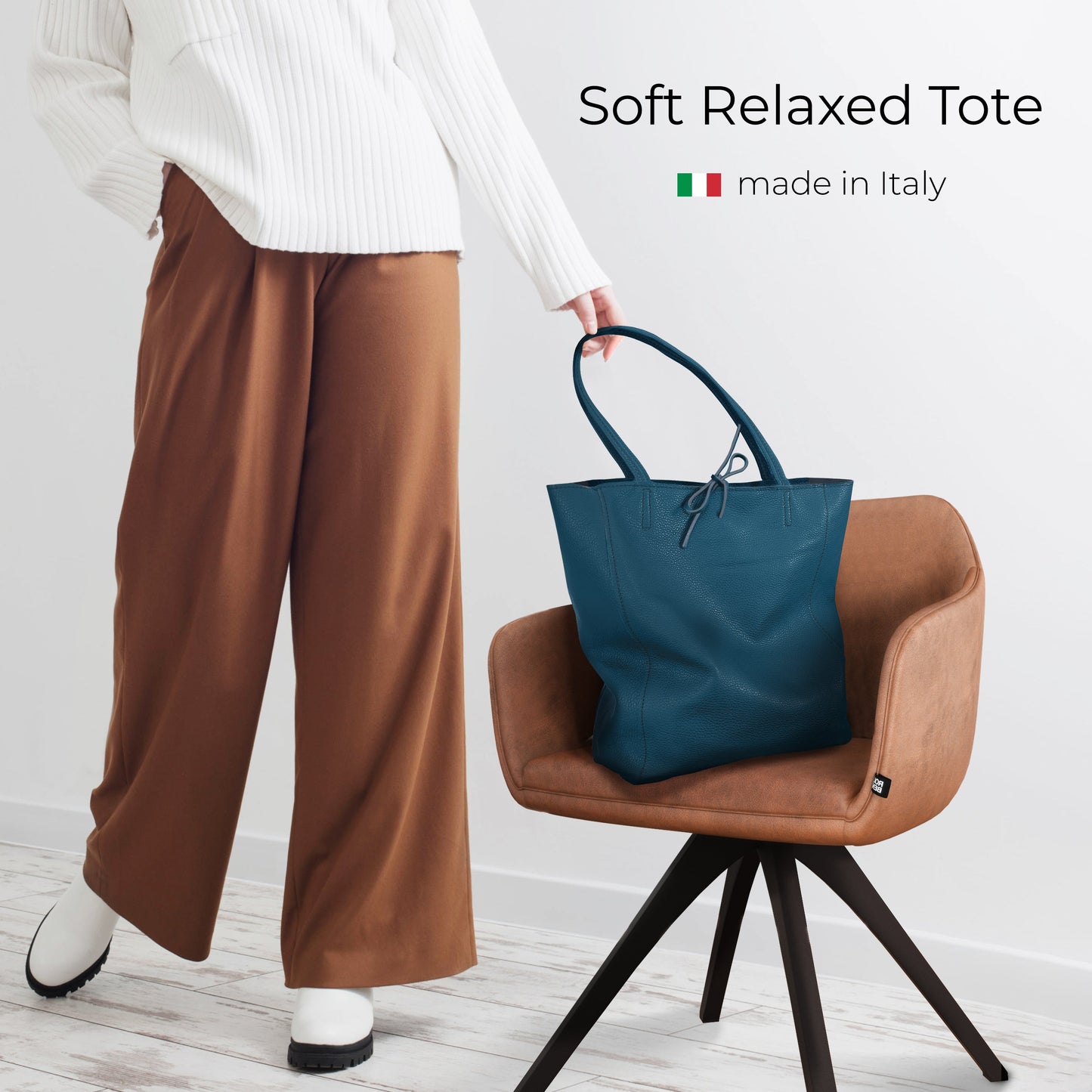 Italian Genuine Calf Leather Tote Bag 201718