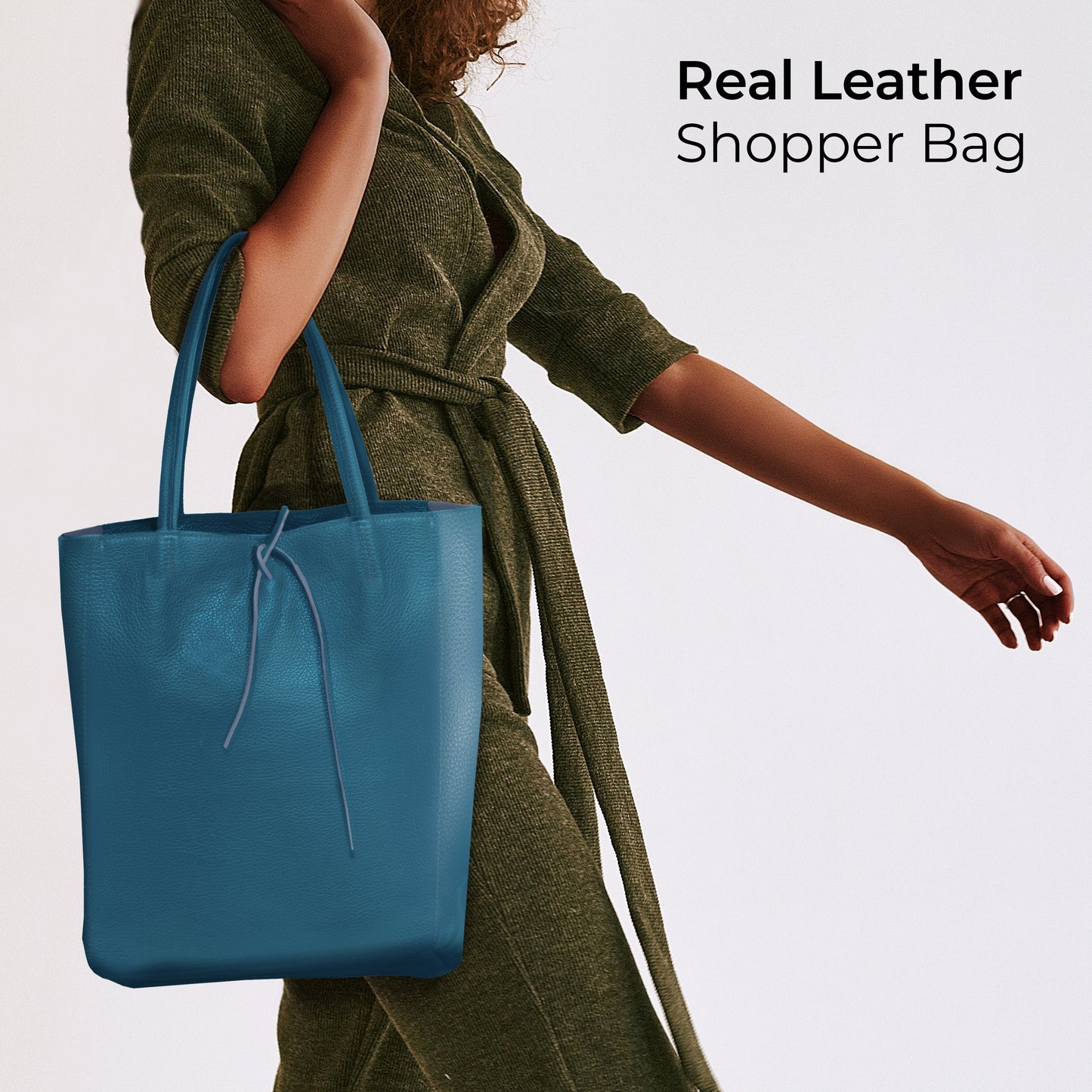 Italian Genuine Calf Leather Tote Bag 201718