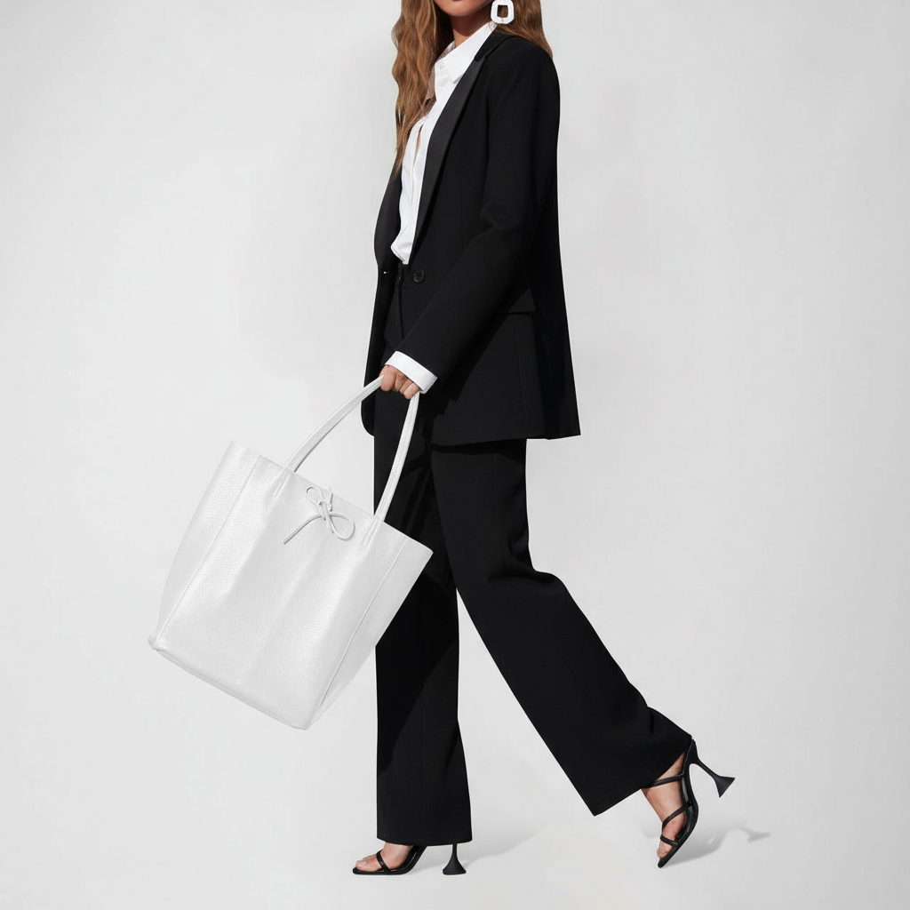 Italian Genuine Calf Leather Tote Bag 201718